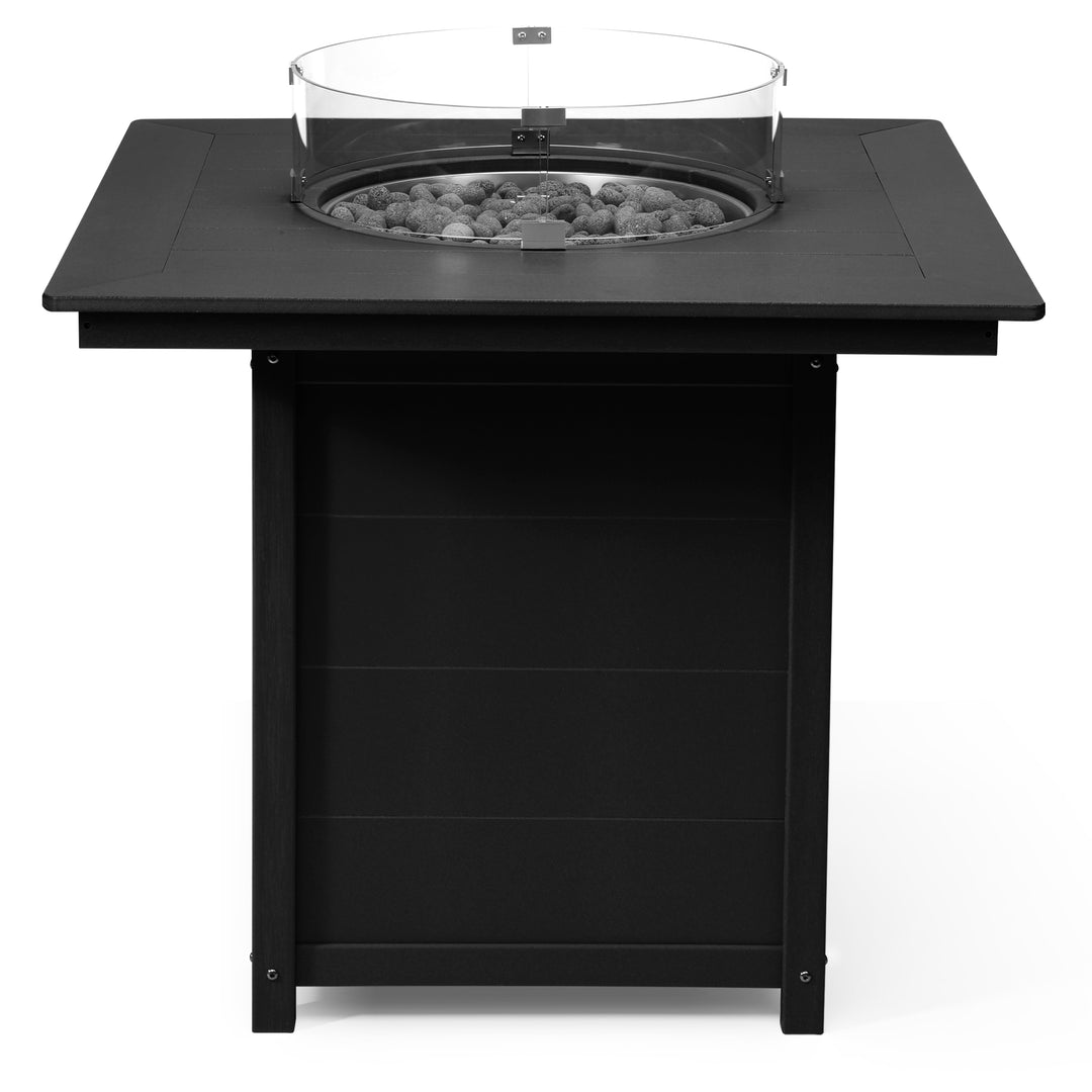 Helios 42" Modern Outdoor Patio Gas Propane Square Fire Pit Table