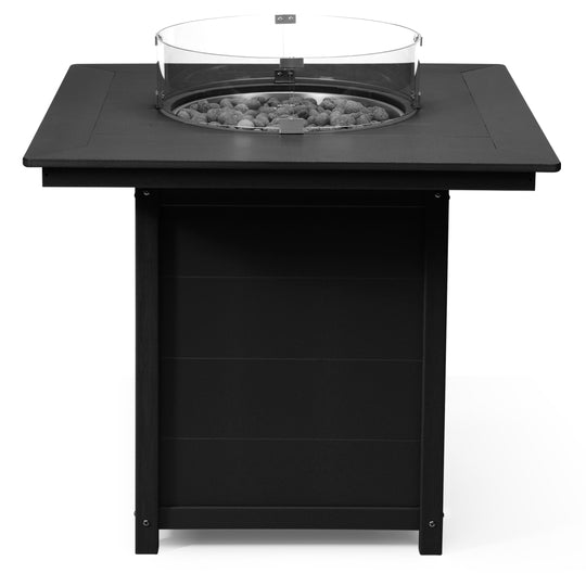 Helios 42" Modern Outdoor Patio Gas Propane Square Fire Pit Table