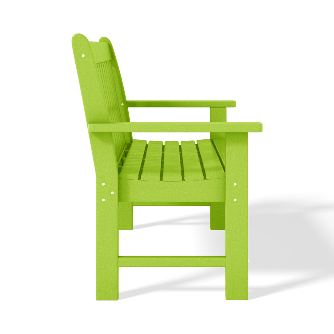 Malibu Outdoor 2-Person All-Weather HDPE Front Porch Garden Bench