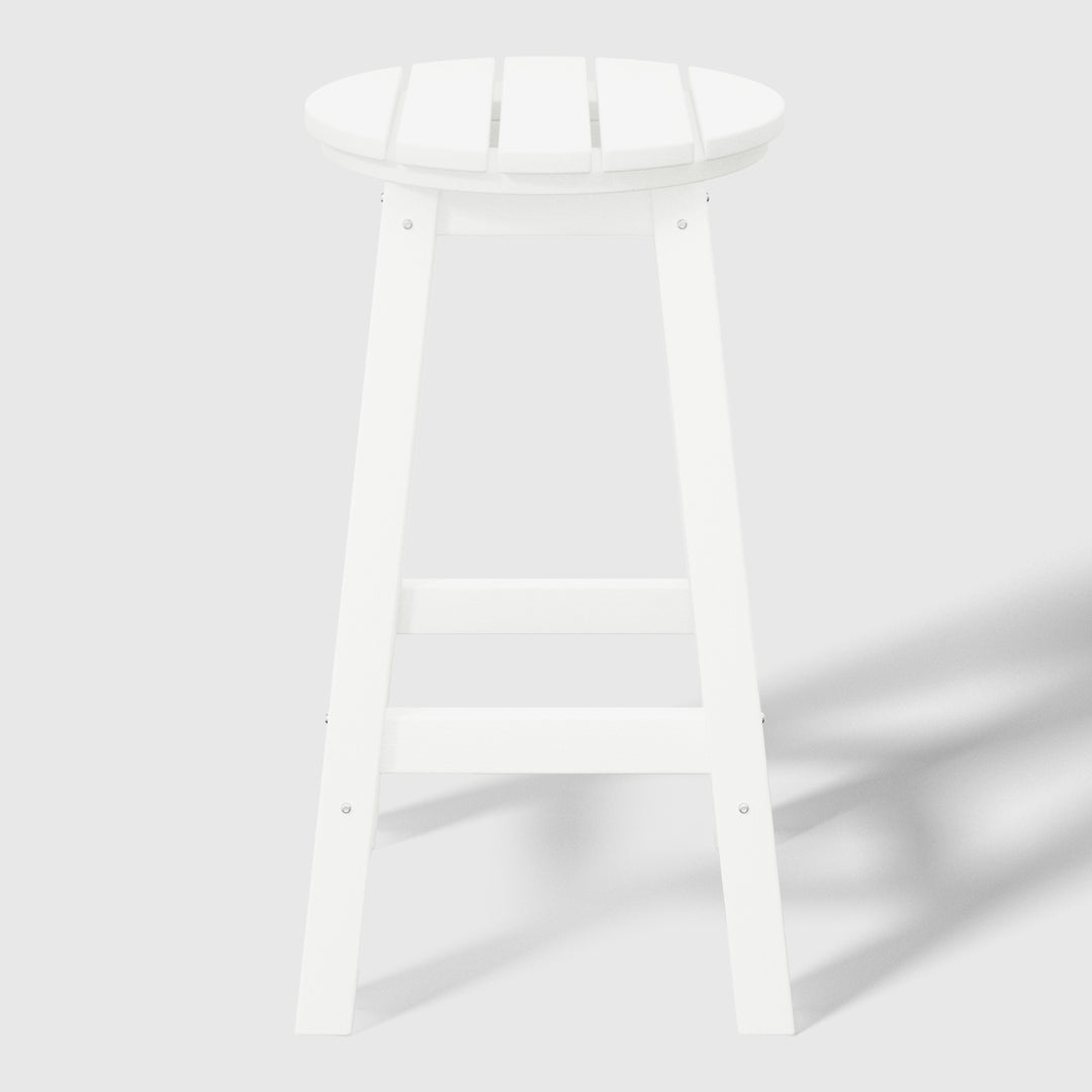 Malibu 24" HDPE Outdoor Patio Round Counter Height Bar Stool