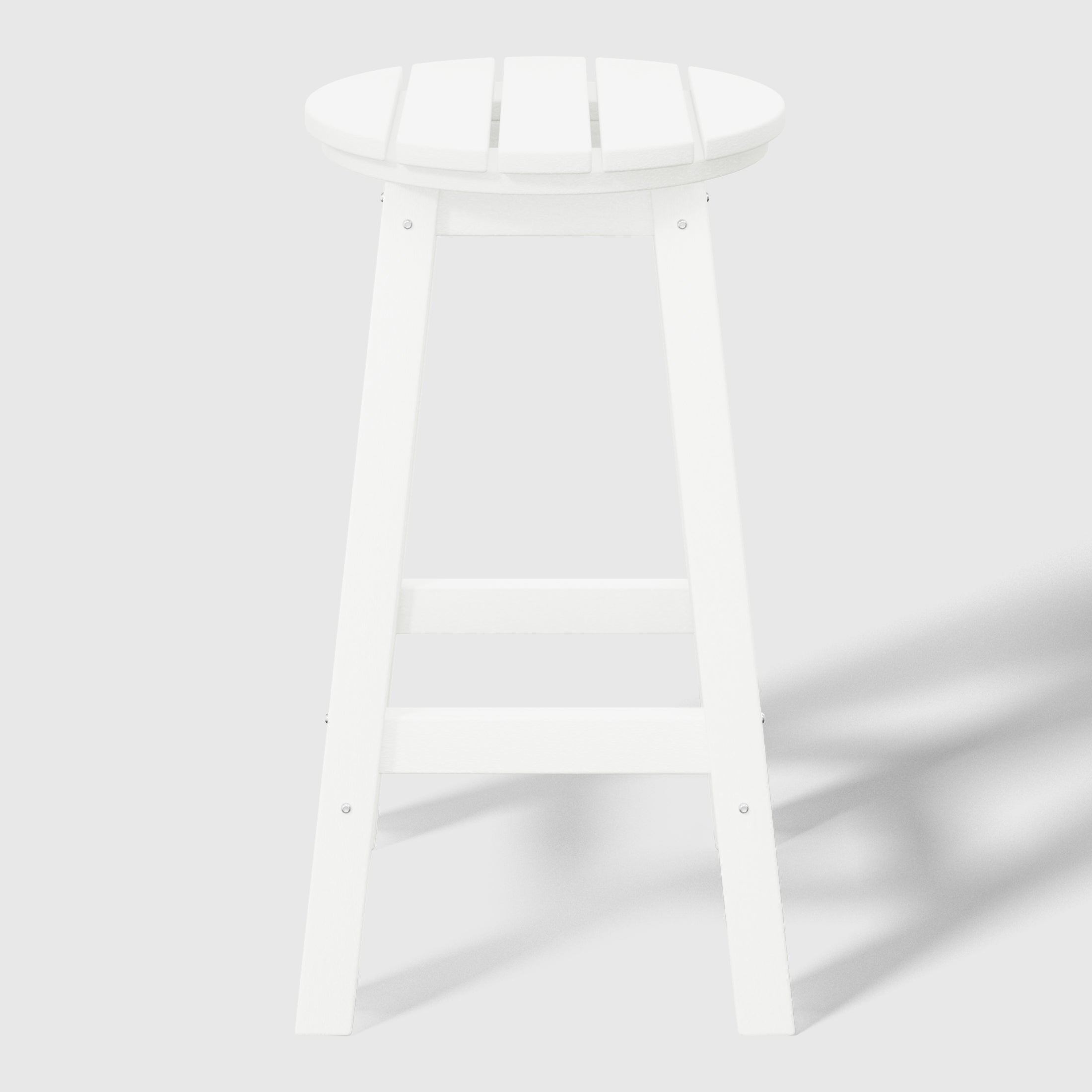Malibu 24" HDPE Outdoor Patio Round Counter Height Bar Stool