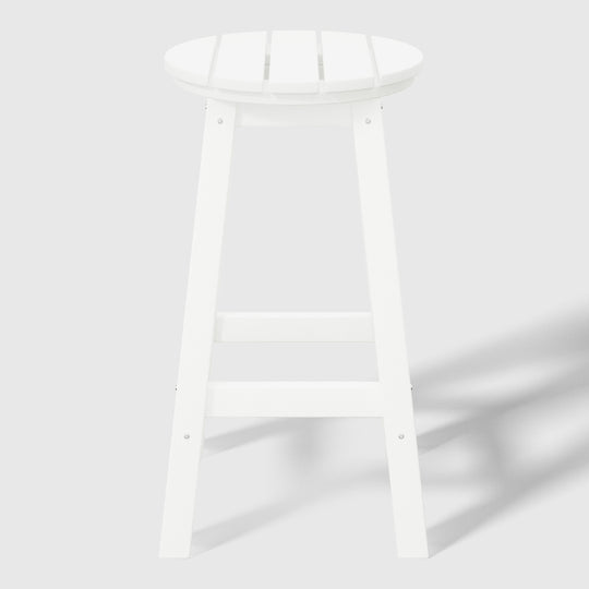 Malibu 24" HDPE Outdoor Patio Round Counter Height Bar Stool