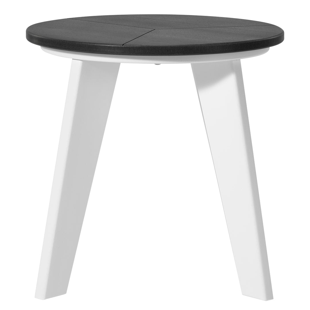 Pacifica HDPE Plastic Outdoor Round Adirondack Patio Side Table