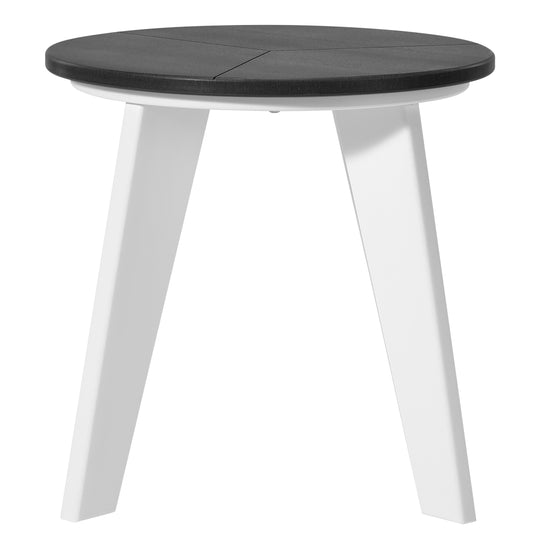 Pacifica HDPE Plastic Outdoor Round Adirondack Patio Side Table