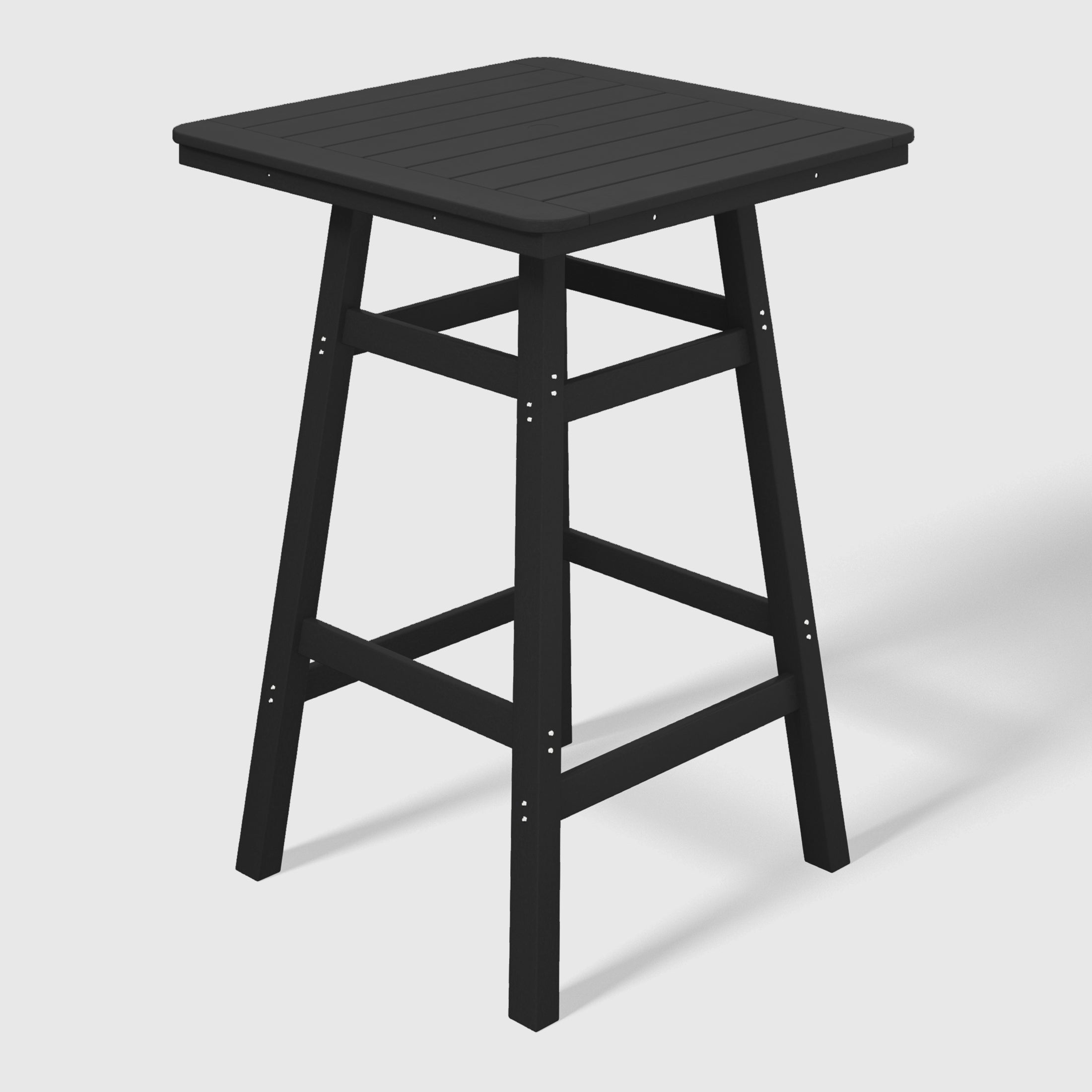Malibu 30" Square Outdoor Patio Bistro Bar Table With Umbrella Hole