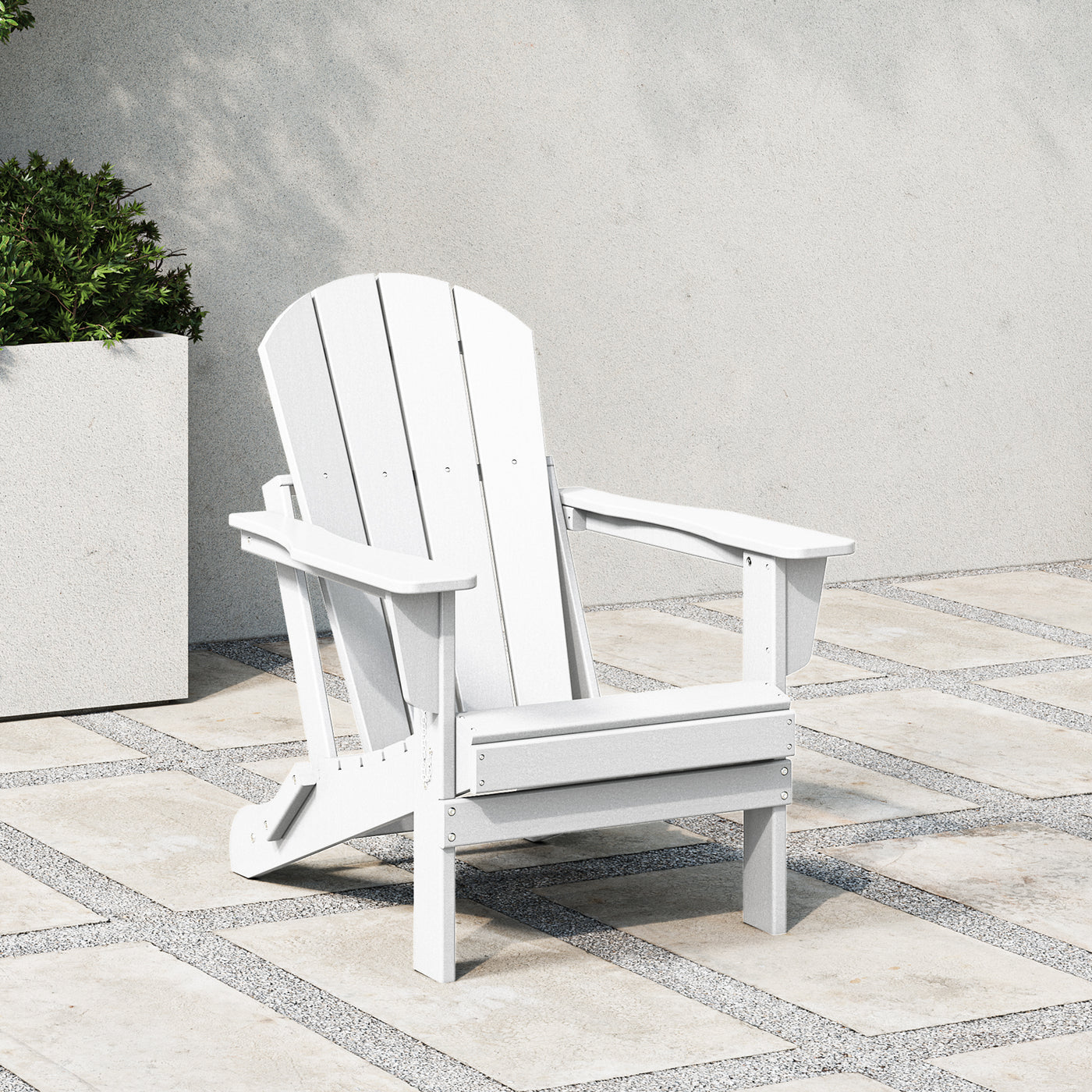 Malibu HDPE Outdoor Patio Folding Poly Adirondack Chair