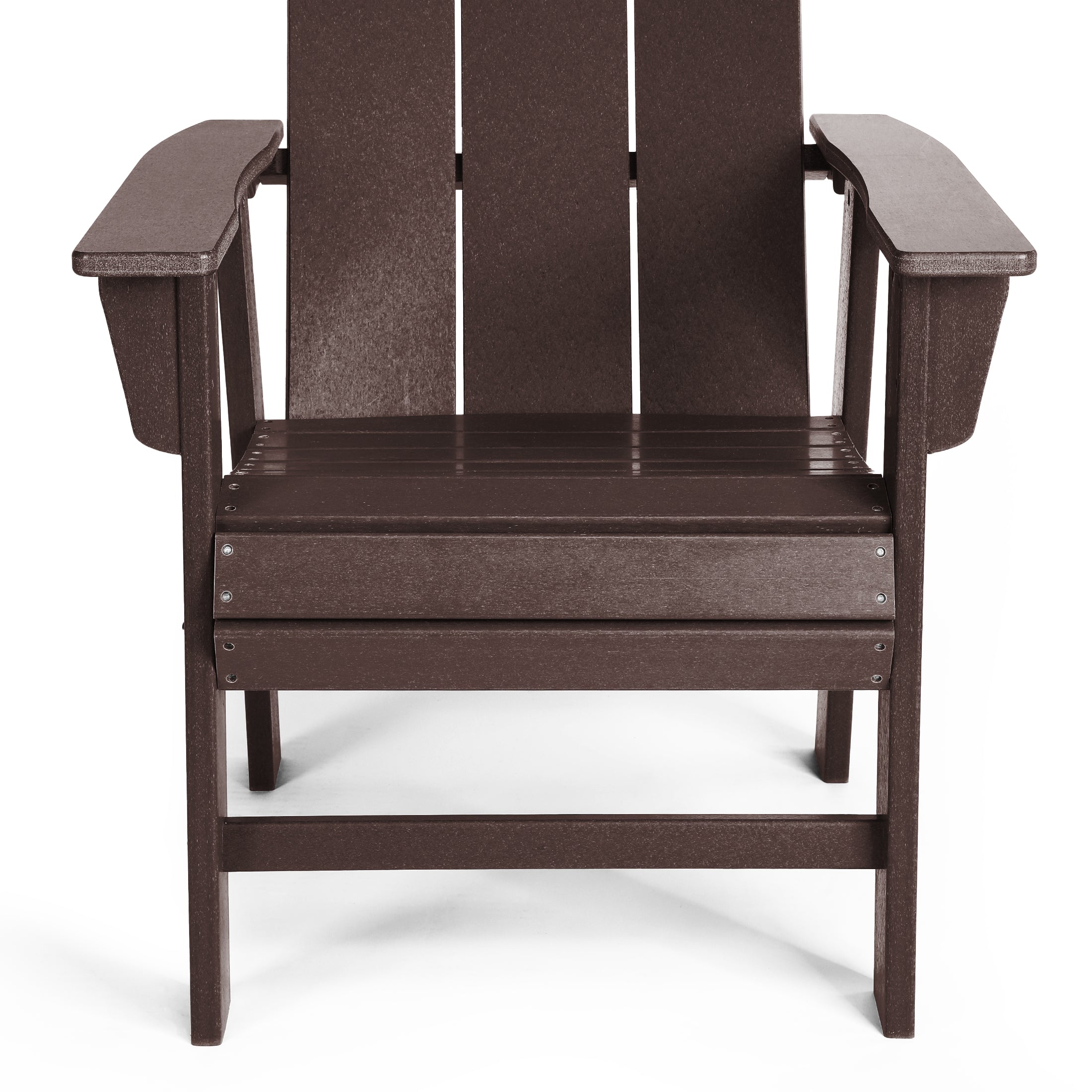 Ashore Outdoor Patio HDPE Plastic Modern Adirondack Dining Chairs (Set of 2)