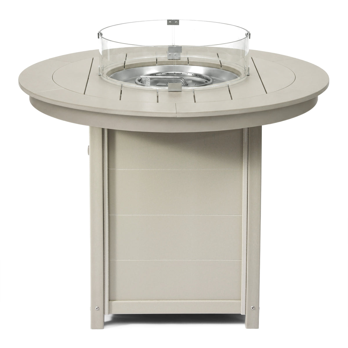 Helios 47" Modern Outdoor Patio Propane Round Counter Height Fire Pit Table