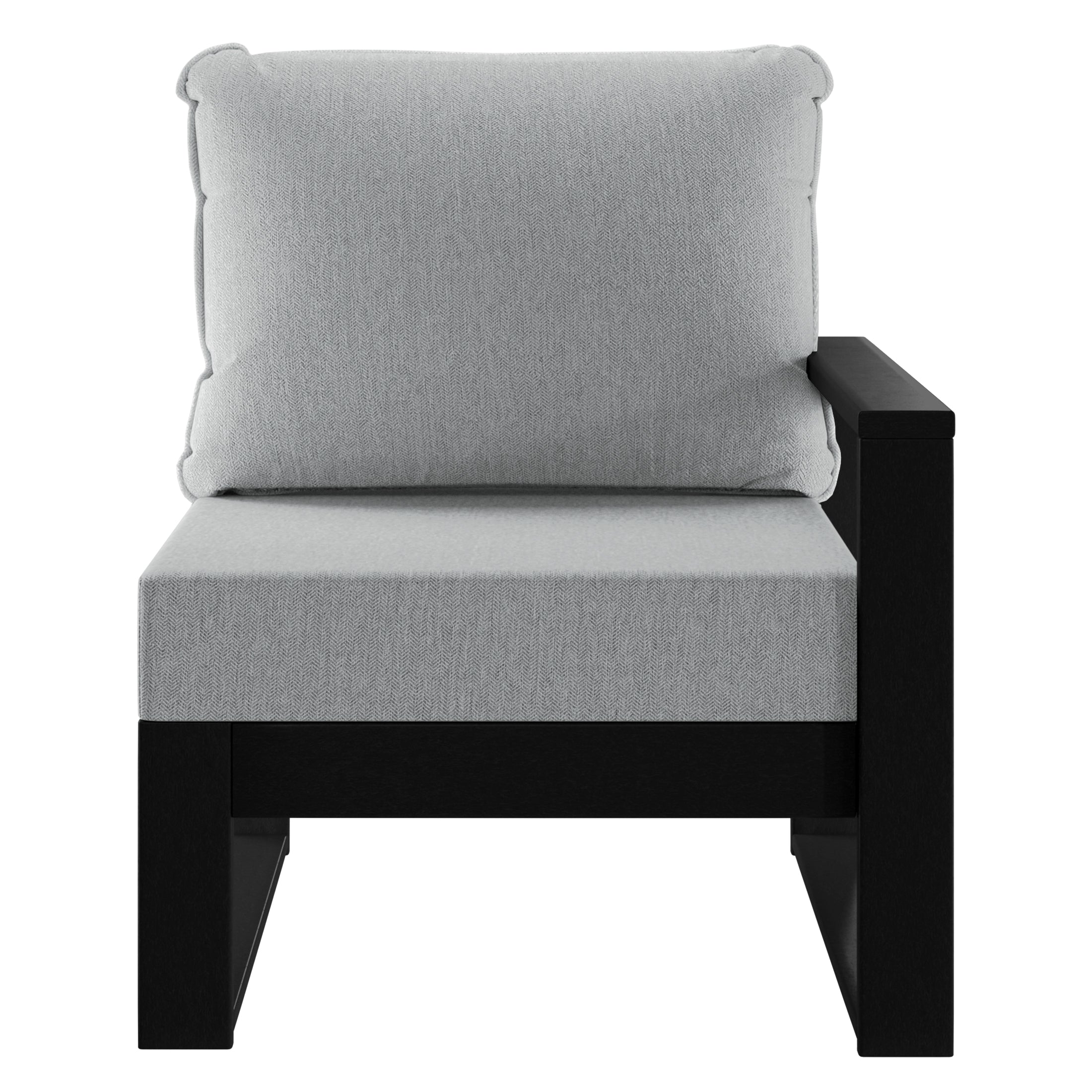 Montara Outdoor Patio HDPE Right Arm Facing Sectional Corner Chair with Patio Cushions