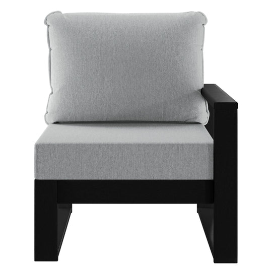 Outdoor Patio HDPE Right Arm Facing Sectional Corner Chair with Patio Cushions