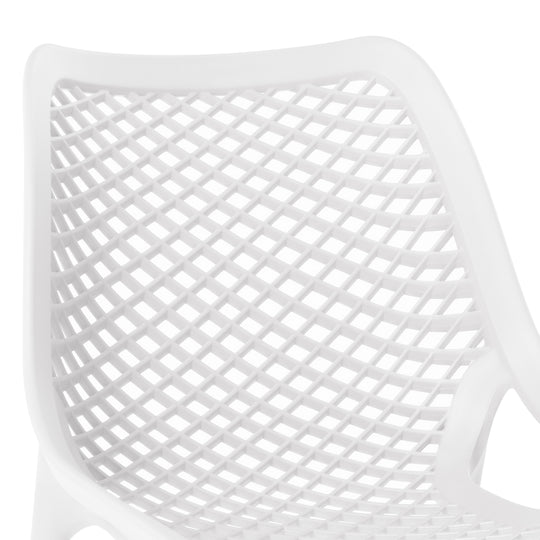 Playa Outdoor Stackable Modern Plastic Dining Chairs (Set of 2)