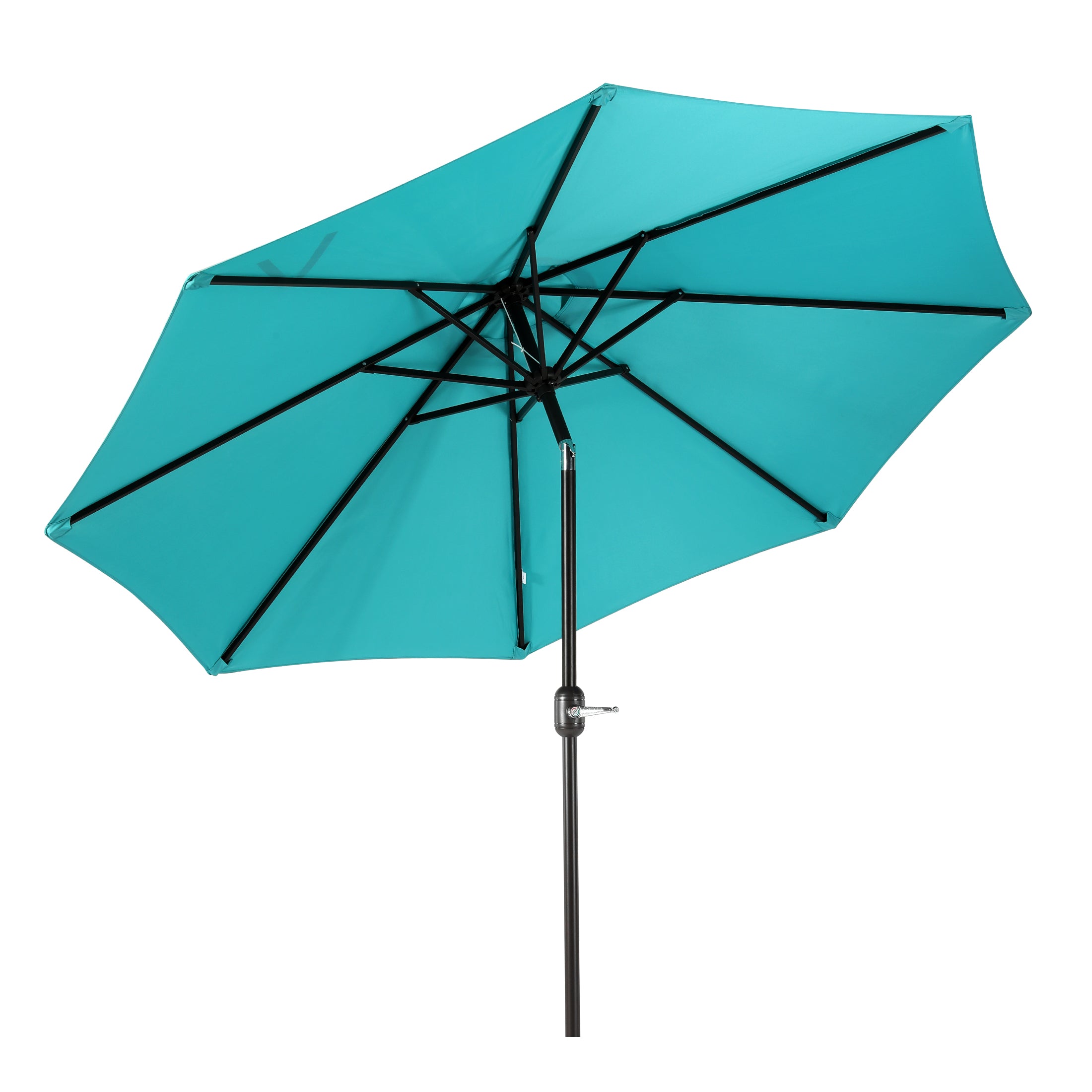 Paolo 9 ft. Patio Table Umbrella with Bronze color round free standing weight base kit