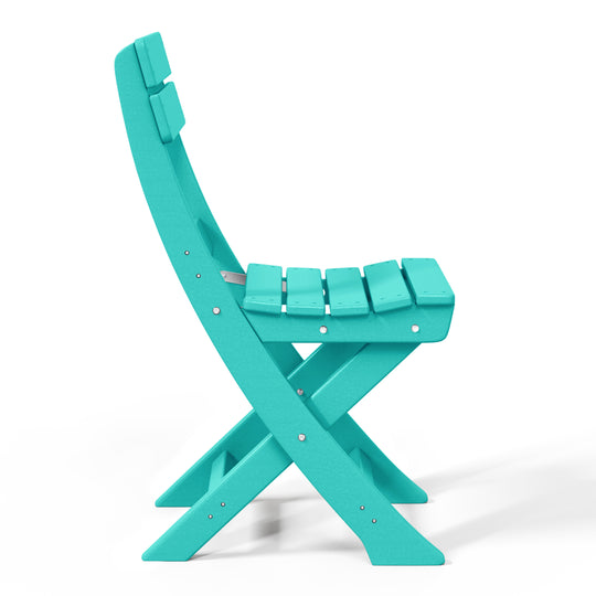 Malibu HDPE Outdoor Patio Modern Folding Dining Chair