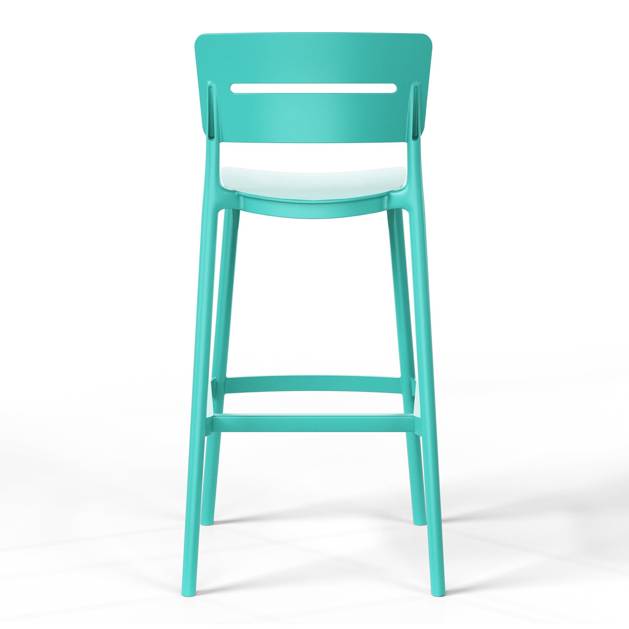 Playa Stackable Polypropylene Resin Plastic Outdoor Patio Bar Stools (Set of 2)