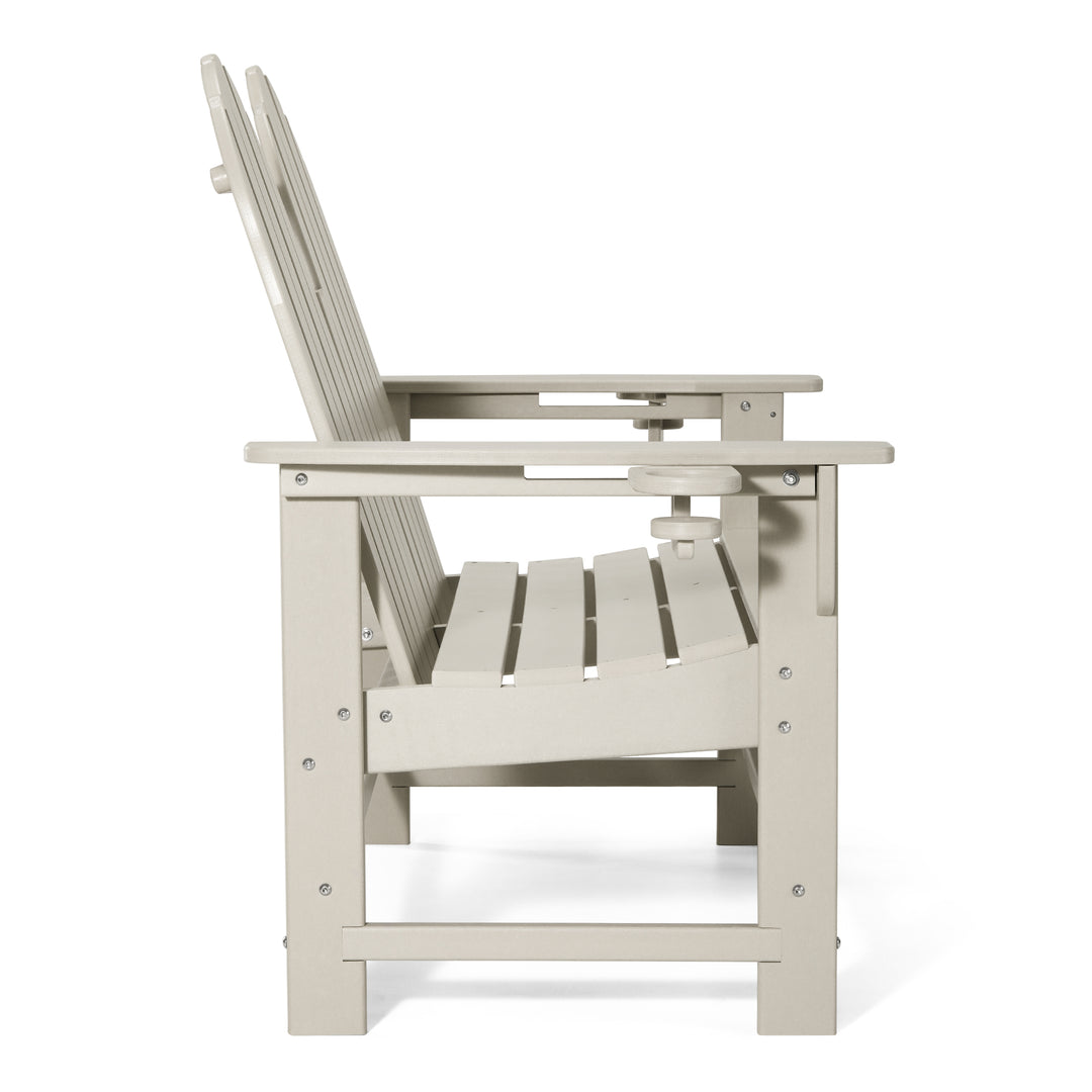 St. Augustine Outdoor Patio 49" HDPE Adirondack Garden Bench