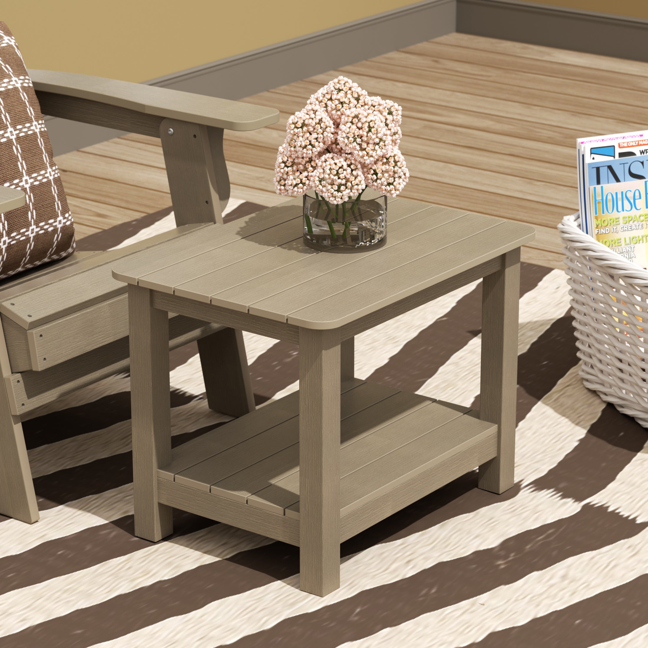Tuscany Outdoor Patio All-weather Modern Side Table