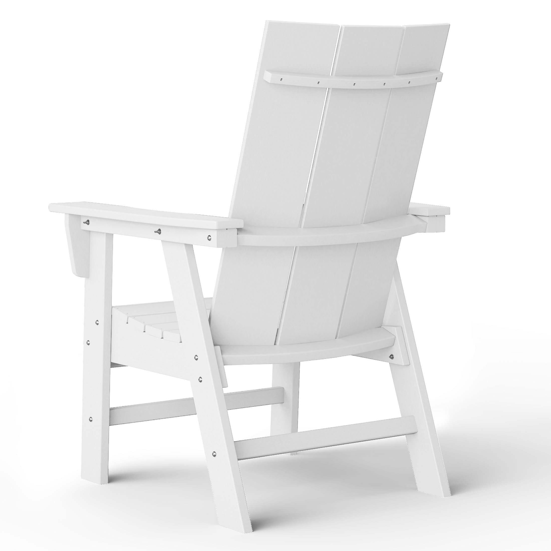 Ashore Outdoor Patio HDPE Plastic Modern Adirondack Dining Chairs (Set of 2)