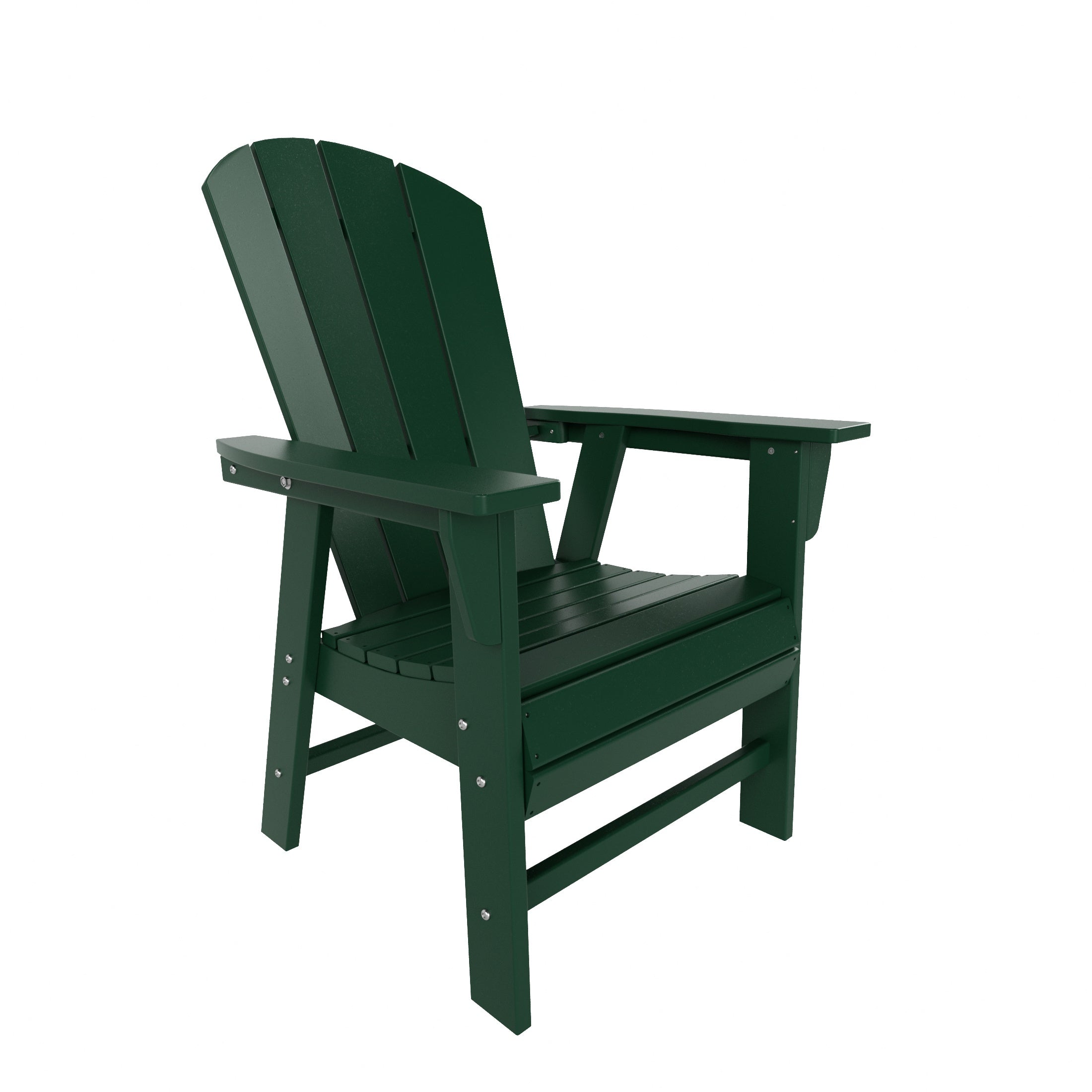 Malibu 5 Piece Outdoor Patio Dining Round Table and Curved Back Armchair Set