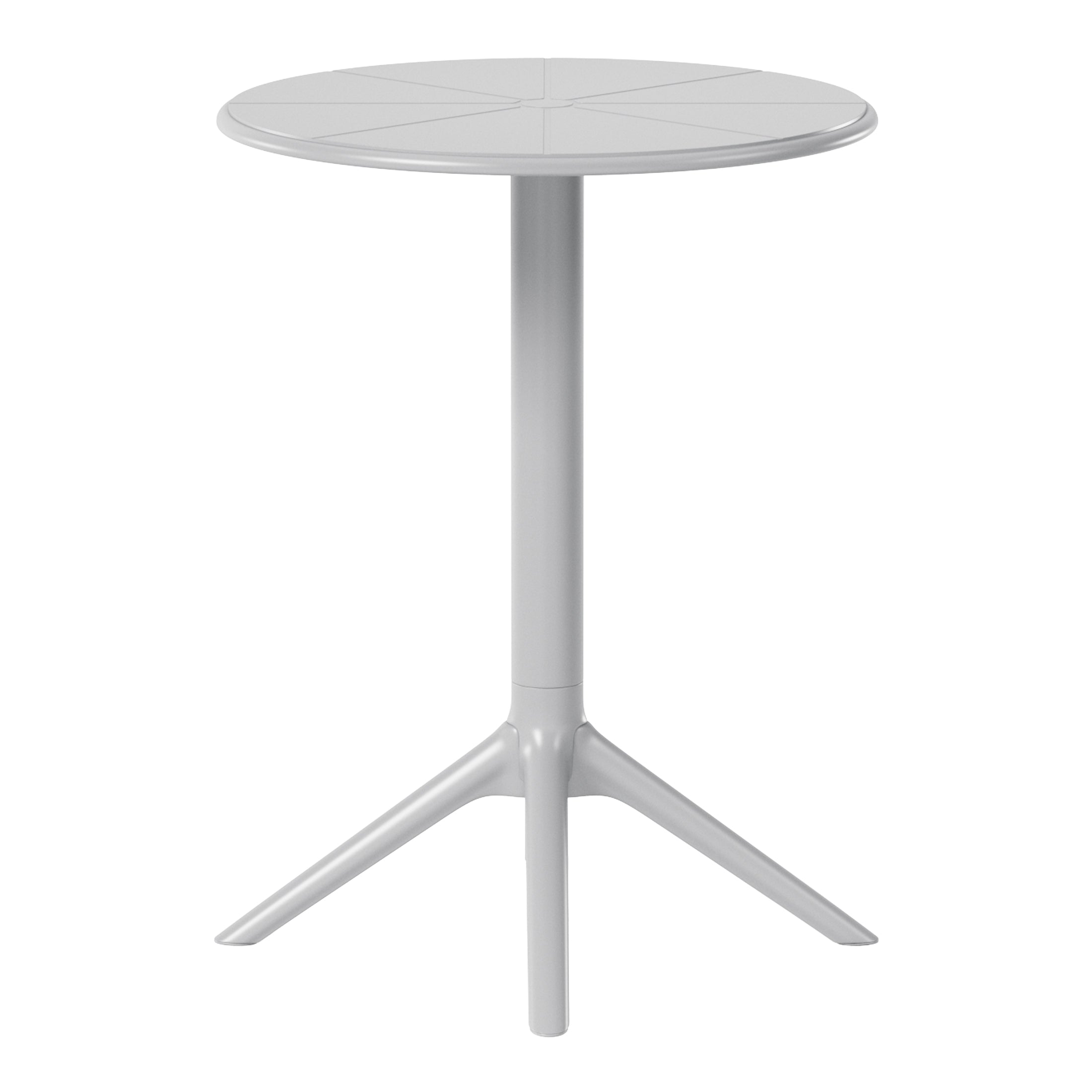 Playa 23.5" Outdoor Polypropylene Resin Round Patio Bistro Dining Table for 2