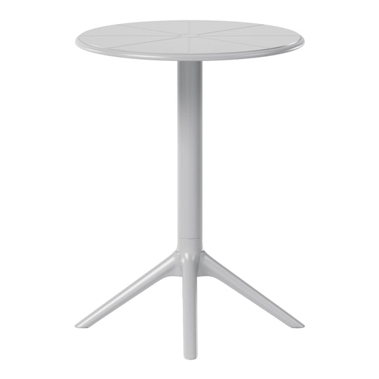 Playa 23.5" Outdoor Polypropylene Resin Round Patio Bistro Dining Table for 2