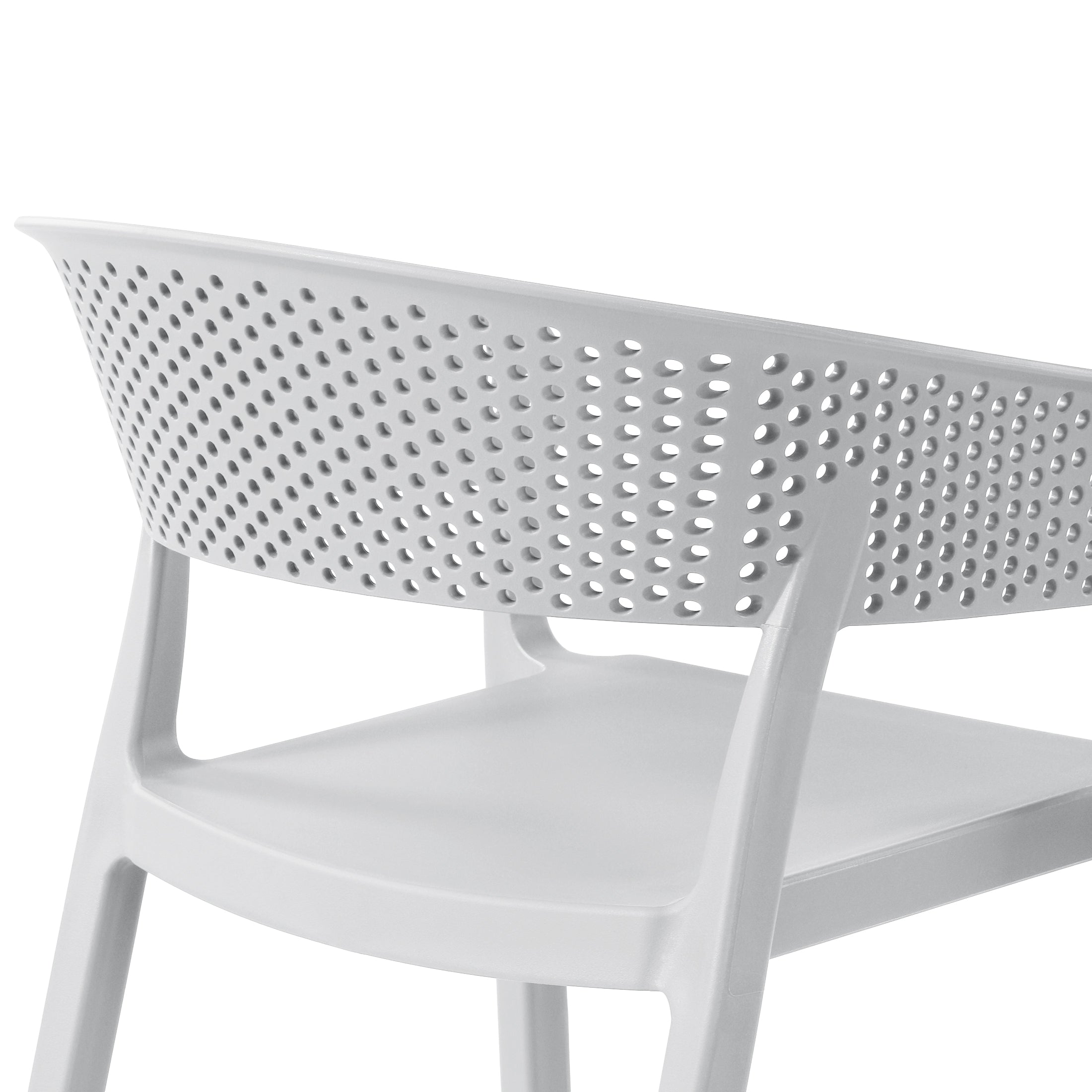 Playa Outdoor Modern Stackable Plastic Resin Patio Dining Armchair (Set of 2)
