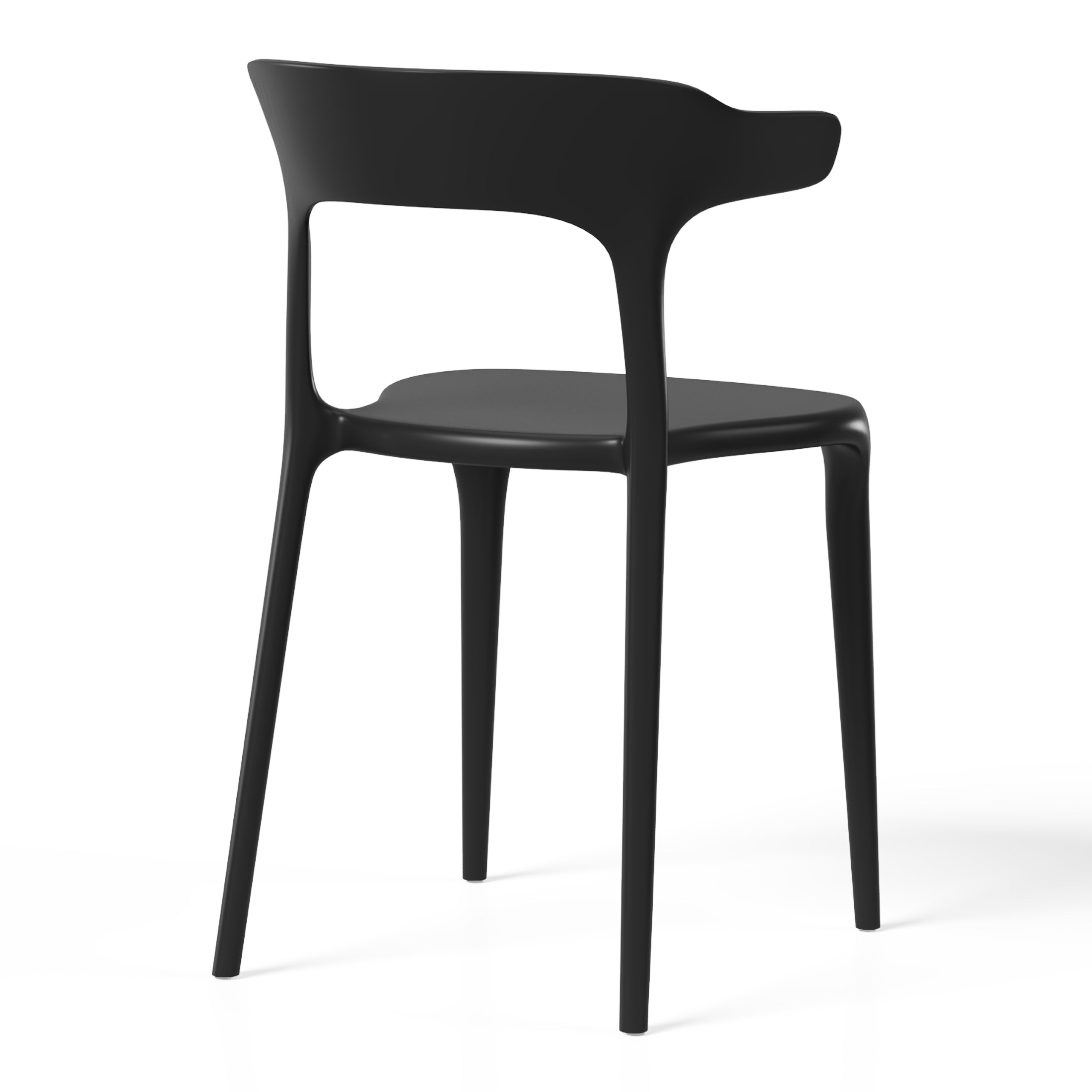 Playa Modern Stackable Resin Plastic Patio Dining Chair (Set of 2)