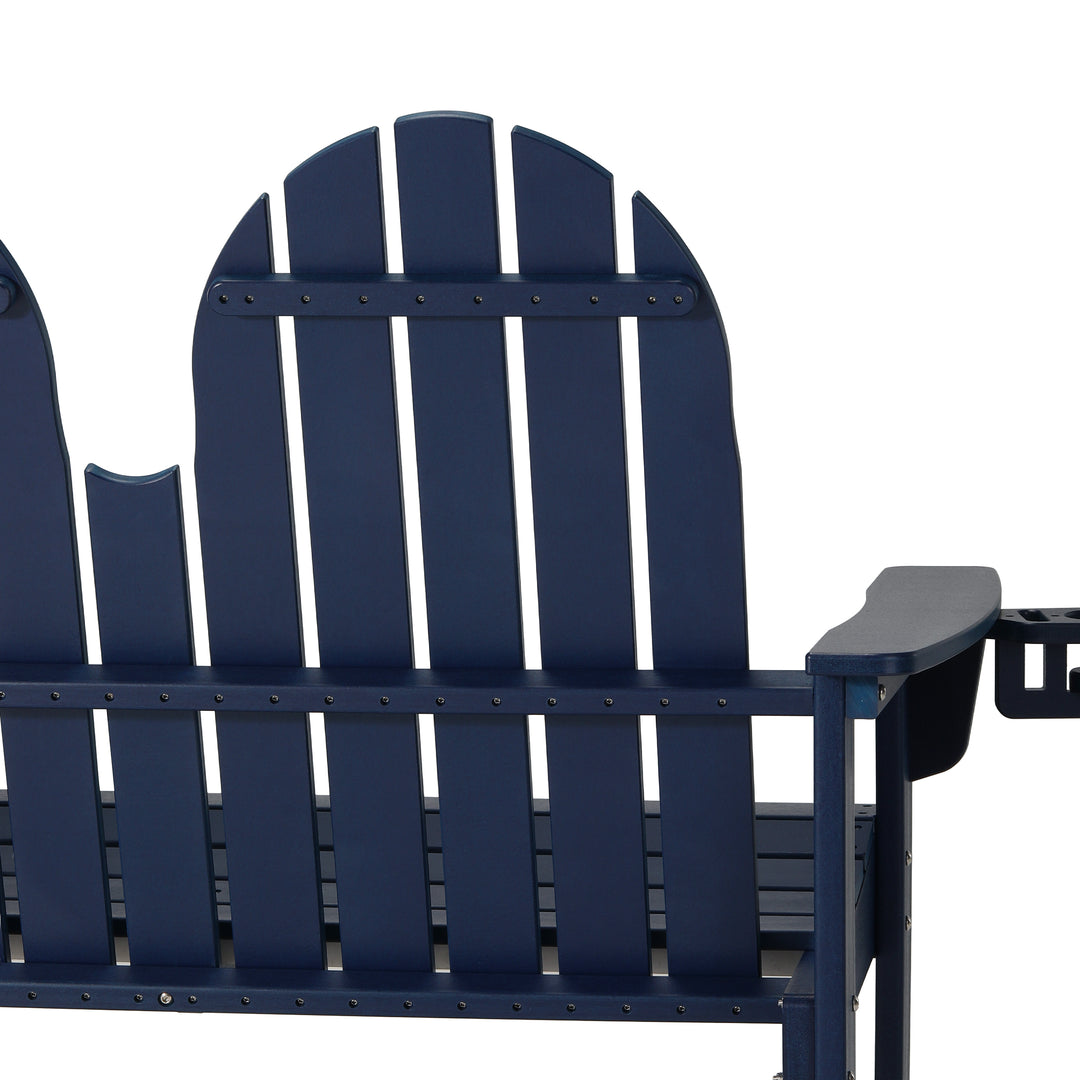 St. Augustine Outdoor Patio 49" HDPE Adirondack Garden Bench