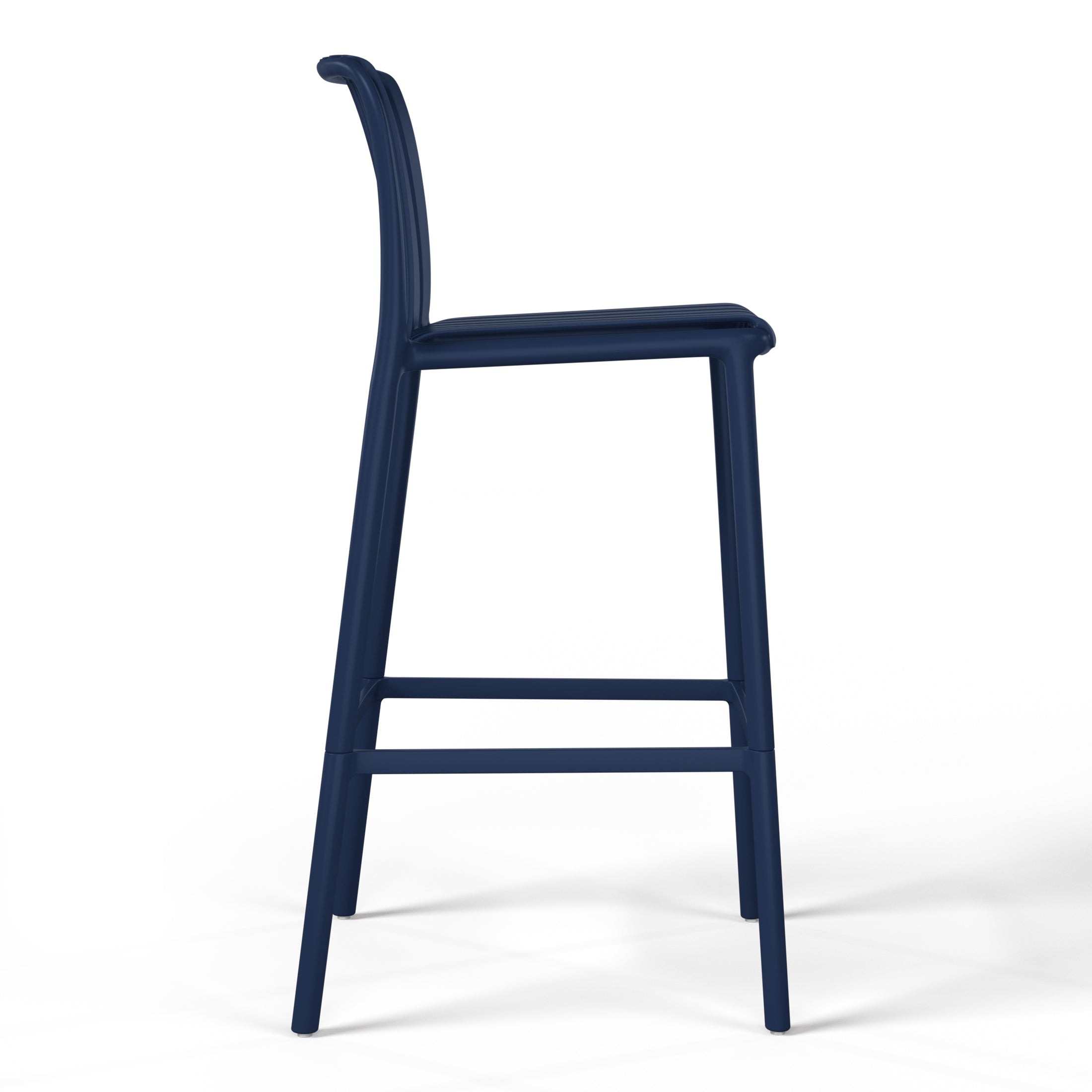 Playa 29.5" Outdoor Modern Polypropylene Plastic Patio Bar Height Stools (Set of 2)