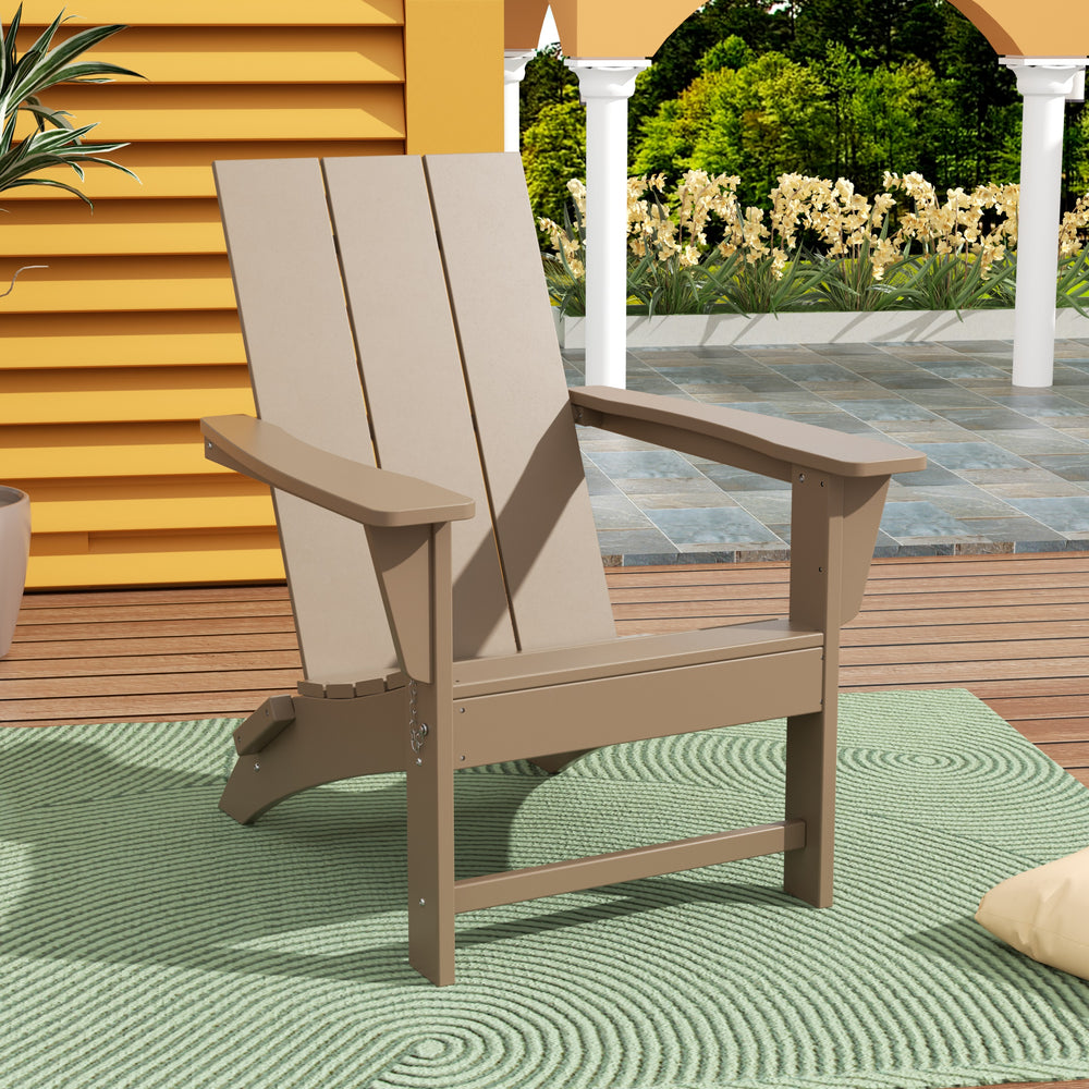 Ashore HDPE Modern Outdoor Patio Folding Adirondack Chair