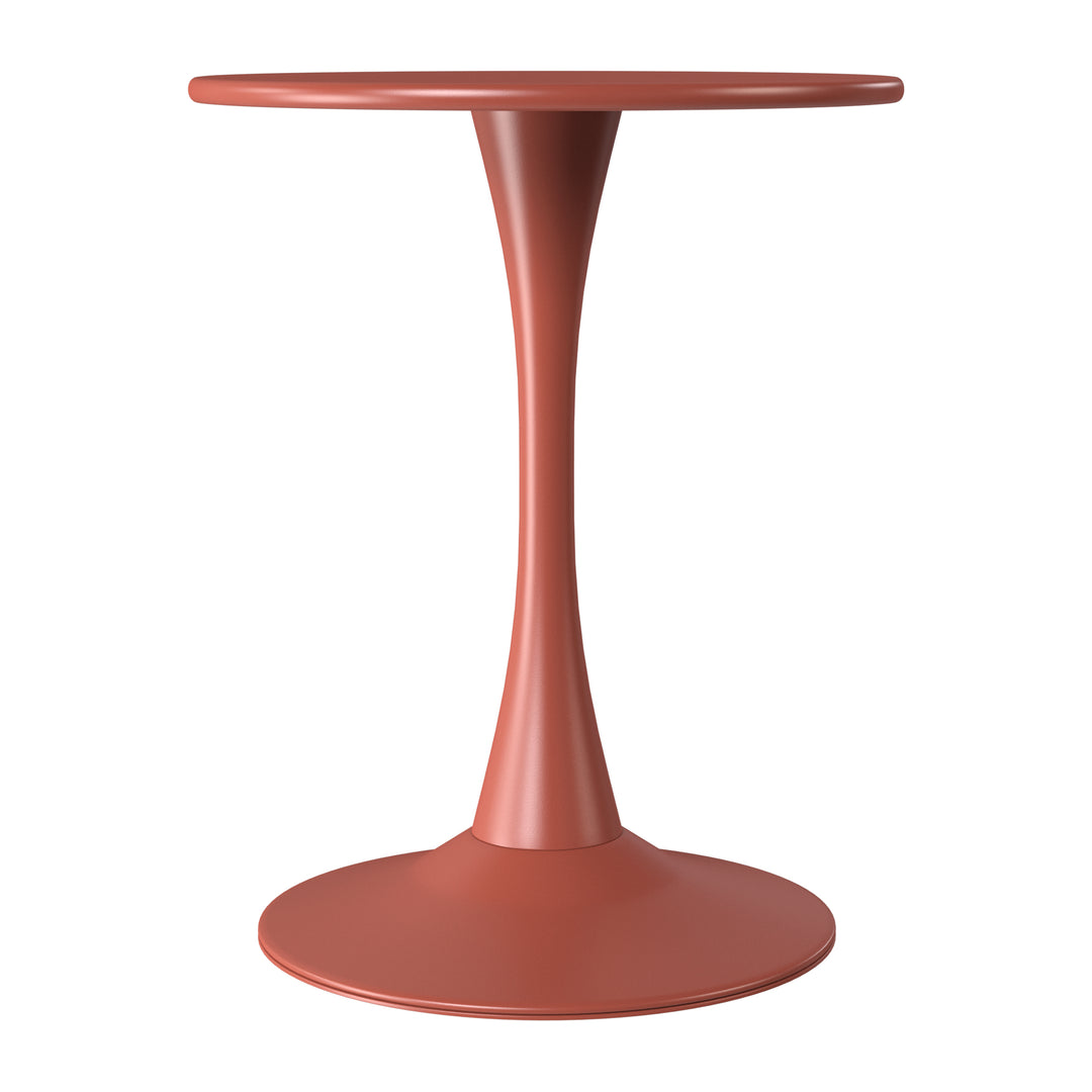 Playa 23.5" Round Outdoor Indoor Metal Cocktail Dining Table