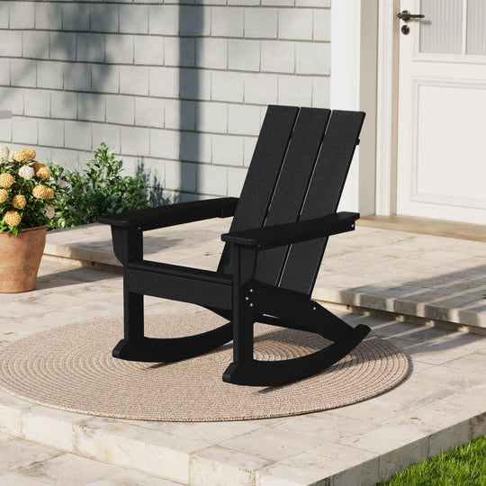 Ashore Outdoor Patio Modern Adirondack Rocking Chair