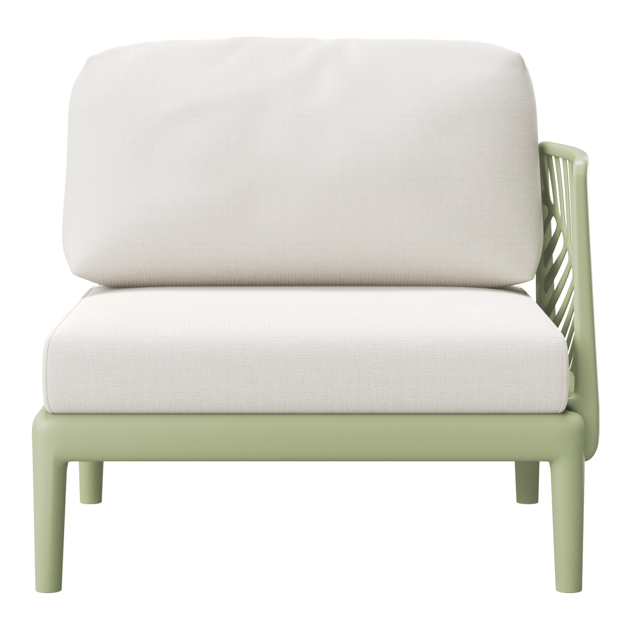 Playa Modern Polypropylene Resin 3 Seat Outdoor Patio Sofa