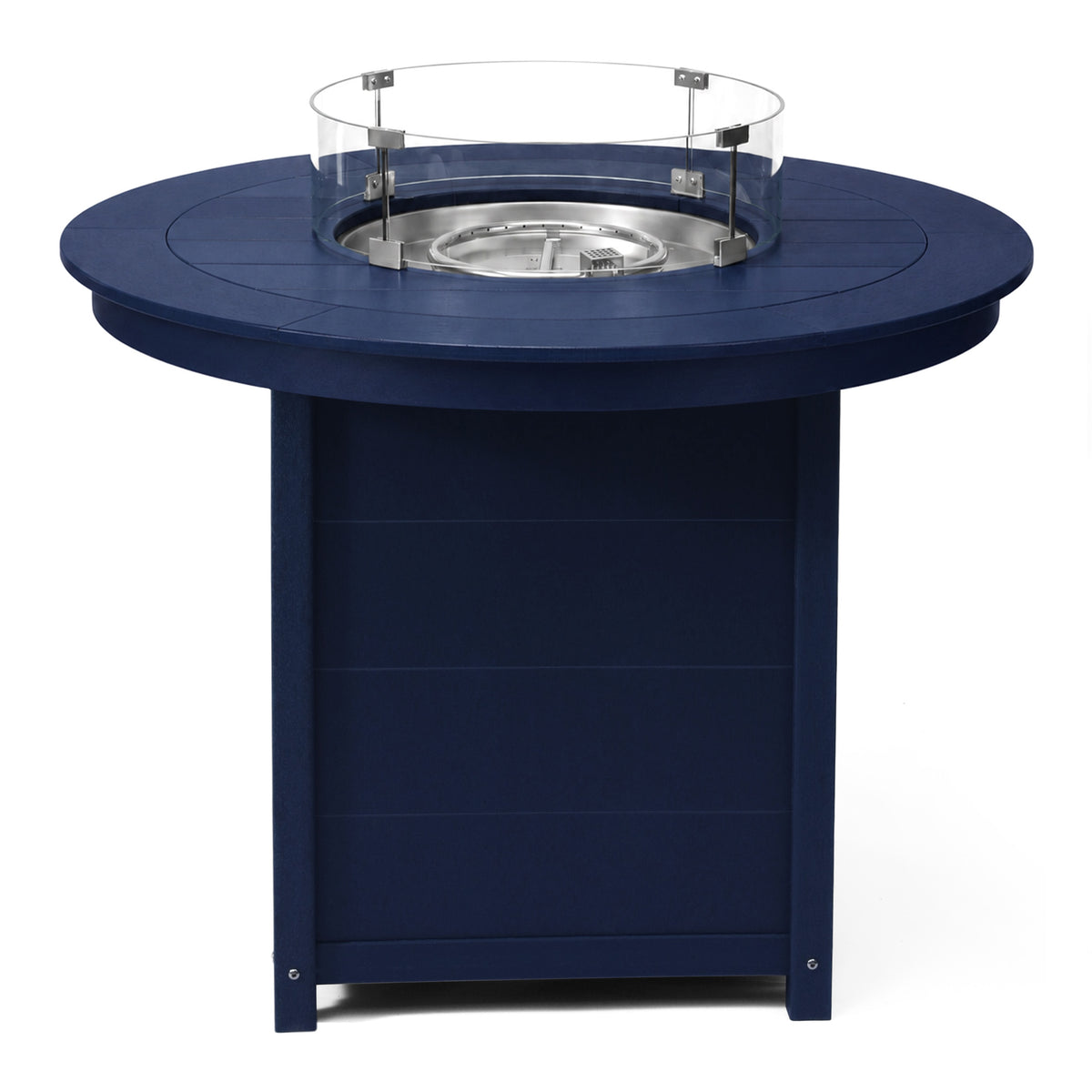 Helios 47" Modern Outdoor Patio Propane Round Counter Height Fire Pit Table