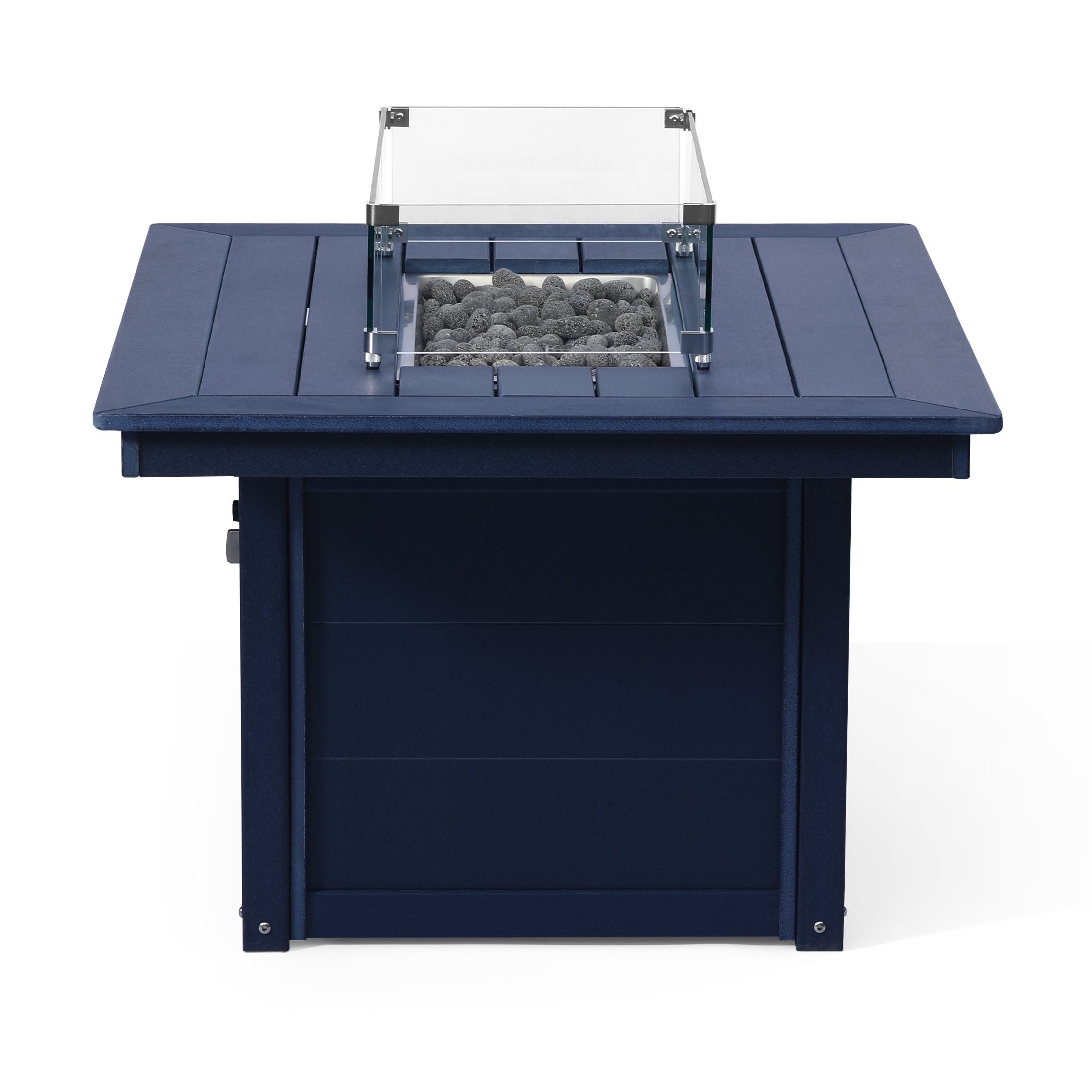 Helios 46" Modern Outdoor 55,000 BTU Patio Gas Propane Rectangle Deck Fire Pit Table