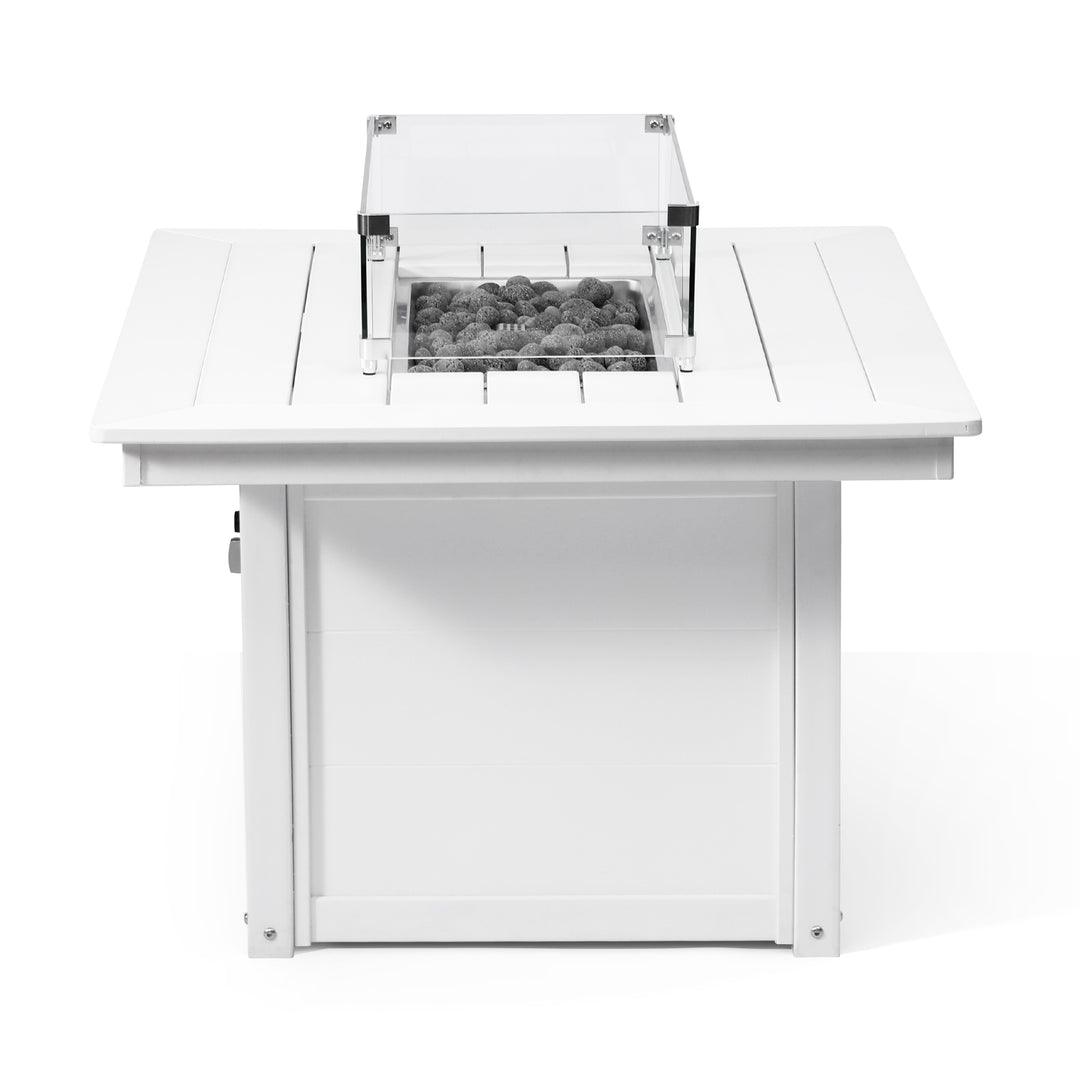 Helios 46" Modern Outdoor 55,000 BTU Patio Gas Propane Rectangle Deck Fire Pit Table