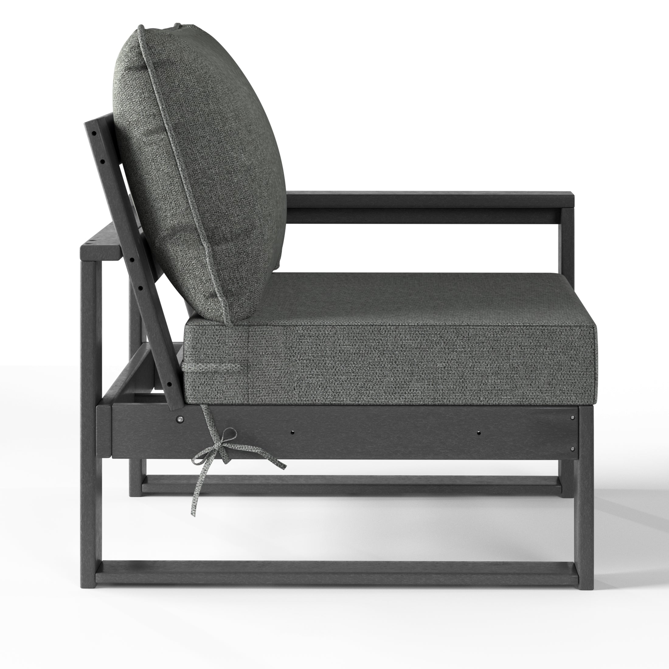 Montara Outdoor Patio HDPE Right Arm Facing Sectional Corner Chair with Patio Cushions
