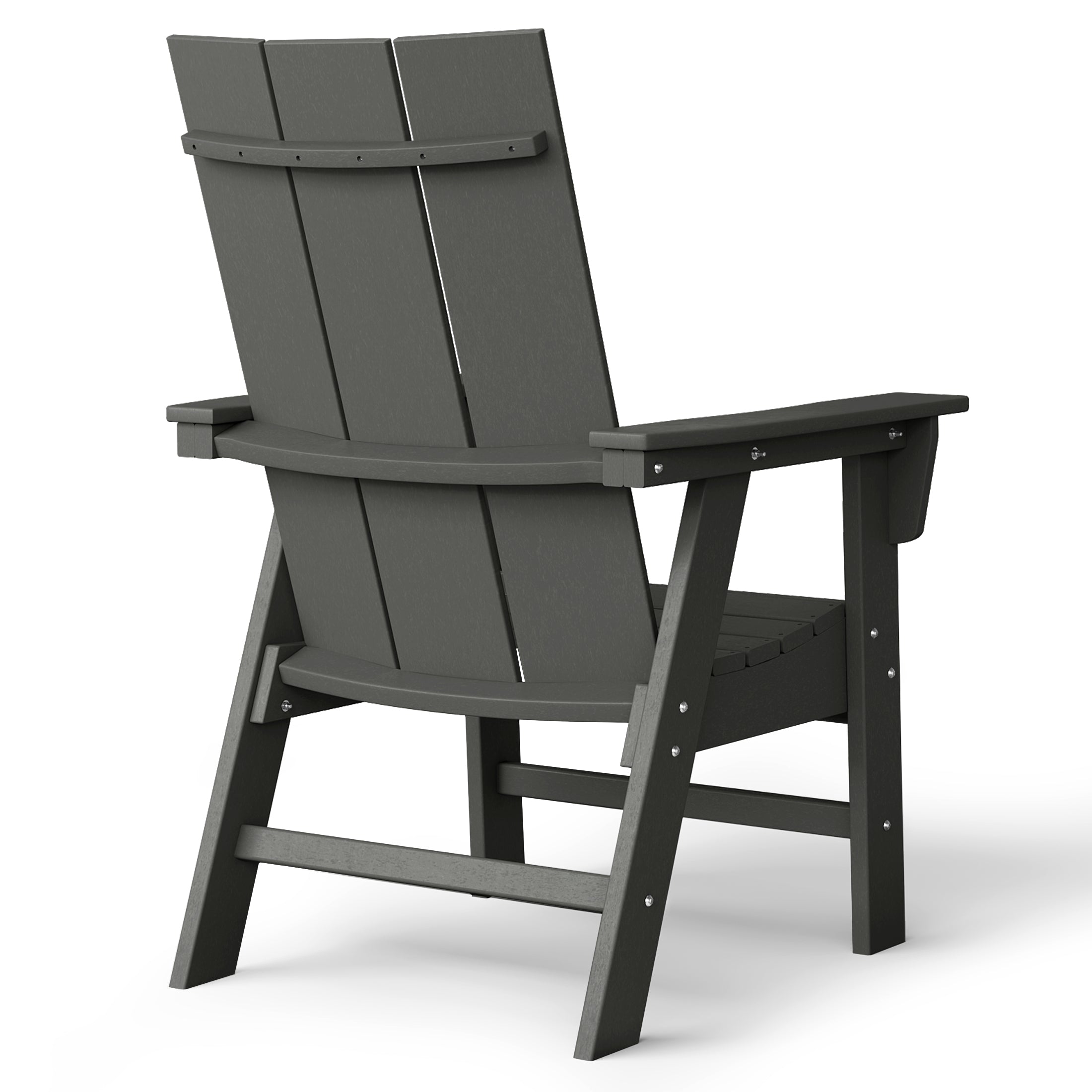 Ashore Outdoor Patio HDPE Plastic Modern Adirondack Dining Chair