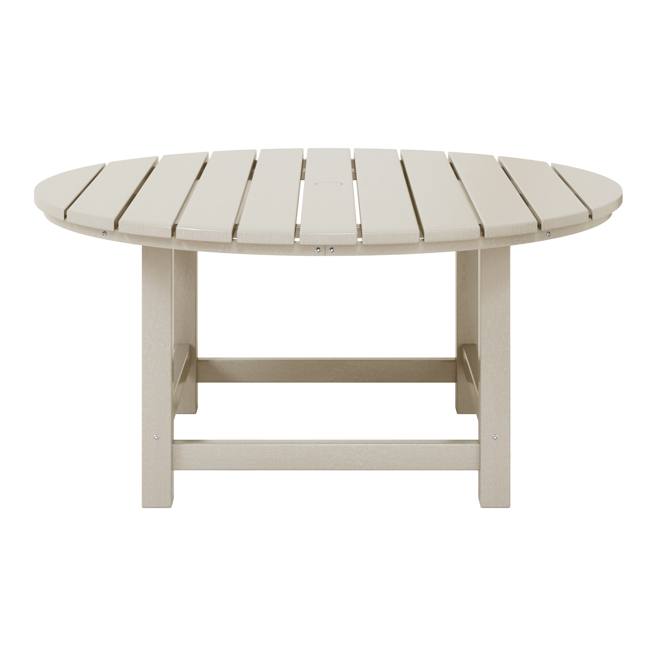 Malibu Low Outdoor HDPE Round Patio Coffee Table