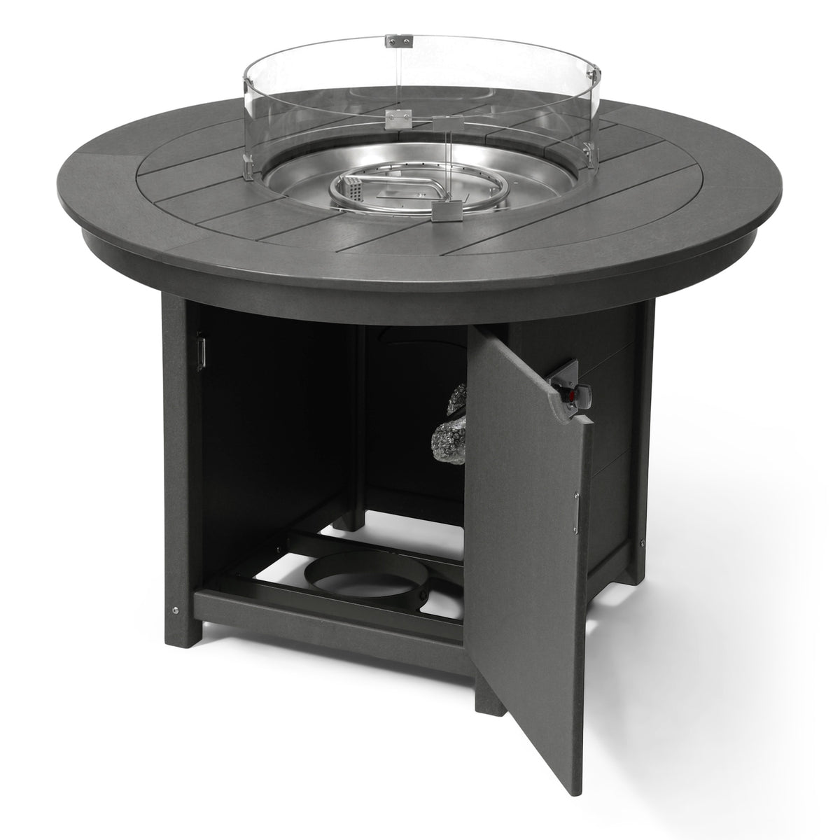 Helios 47" Modern Outdoor Patio Propane Gas Round Fire Pit Table