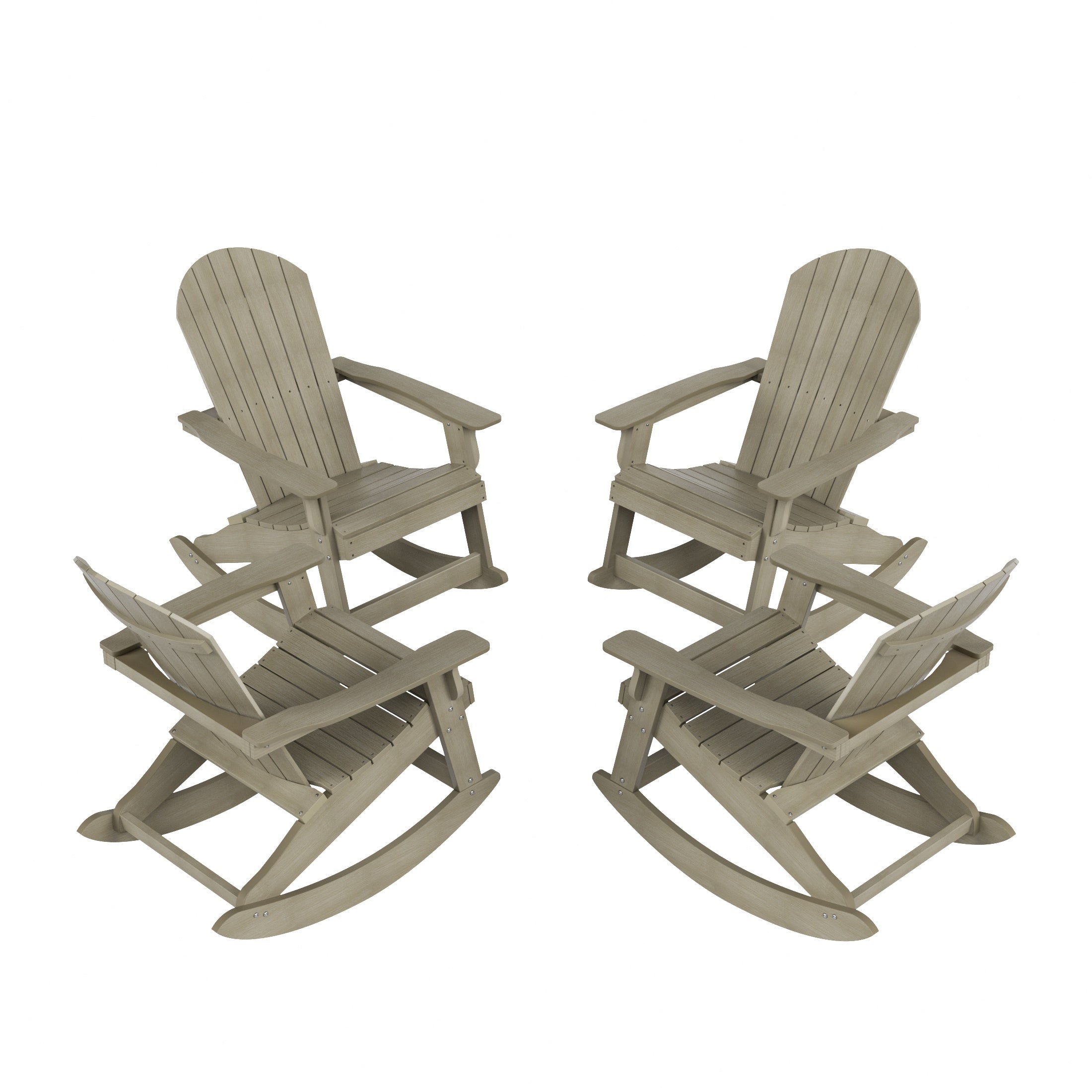 Tuscany Outdoor Rocking Adirondack Chair (Set of 4)