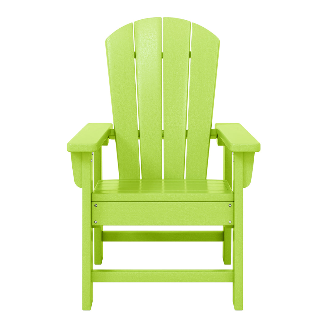 Malibu Kids Outdoor HDPE Adirondack Plastic Patio Chair
