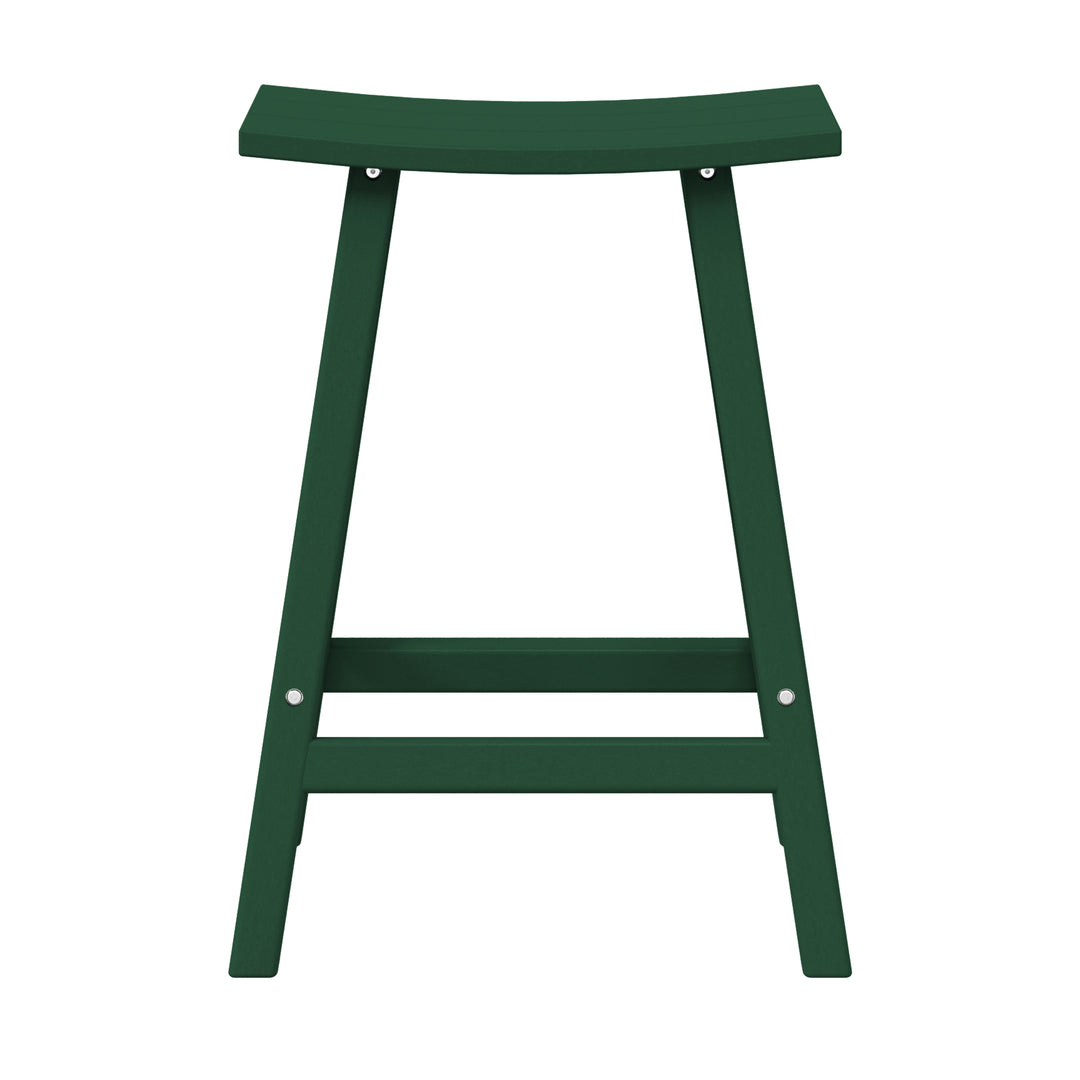 Malibu 24" height Outdoor / Patio Saddle bar stool