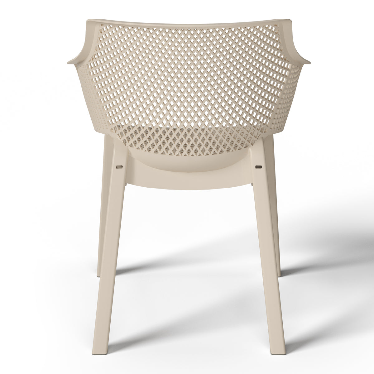 Playa Outdoor Modern Stackable Plastic Resin Patio Dining Armchair (Set of 4)