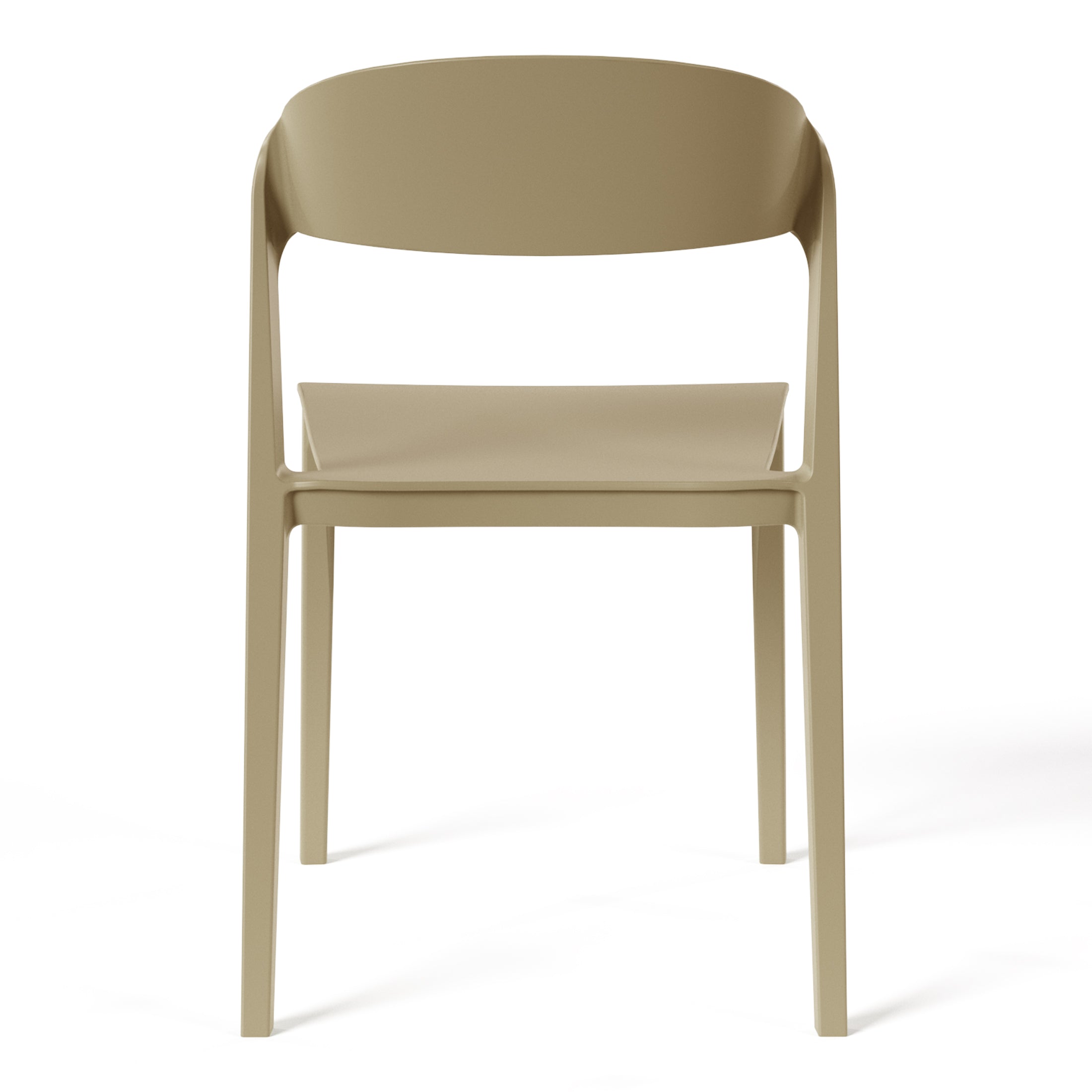 Playa Outdoor Modern Stackable Plastic Patio Bistro Dining Side Chairs (Set of 2)