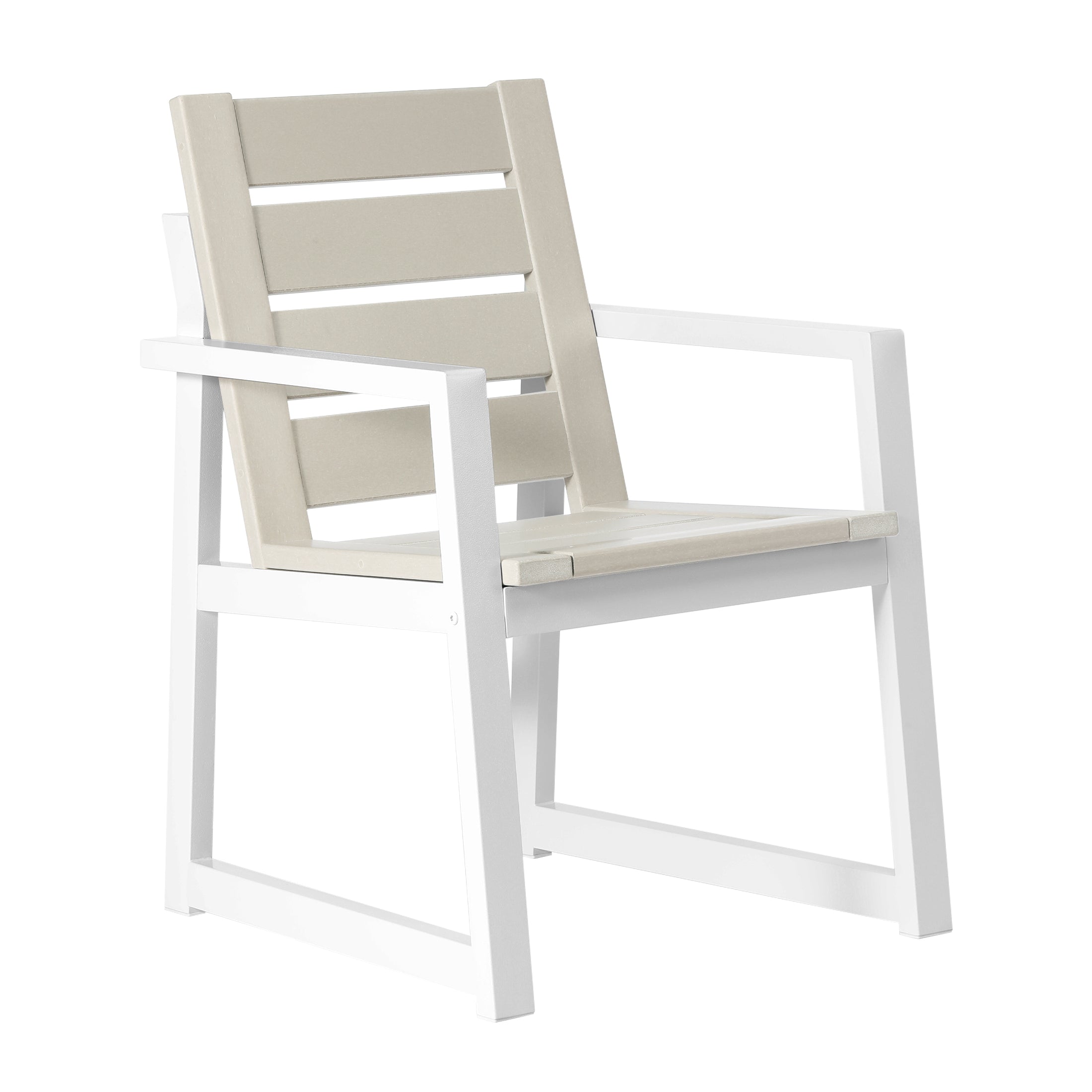 Cape May 7-Piece HDPE Outdoor Furniture Patio Dining Table With Umbrella Hole and Chairs Set For 6