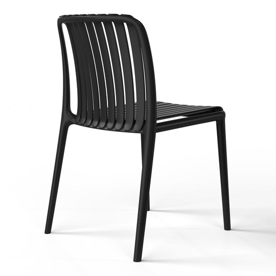Playa Outdoor Stackable Polypropylene Plastic Dining Side Chairs (Set of 2)