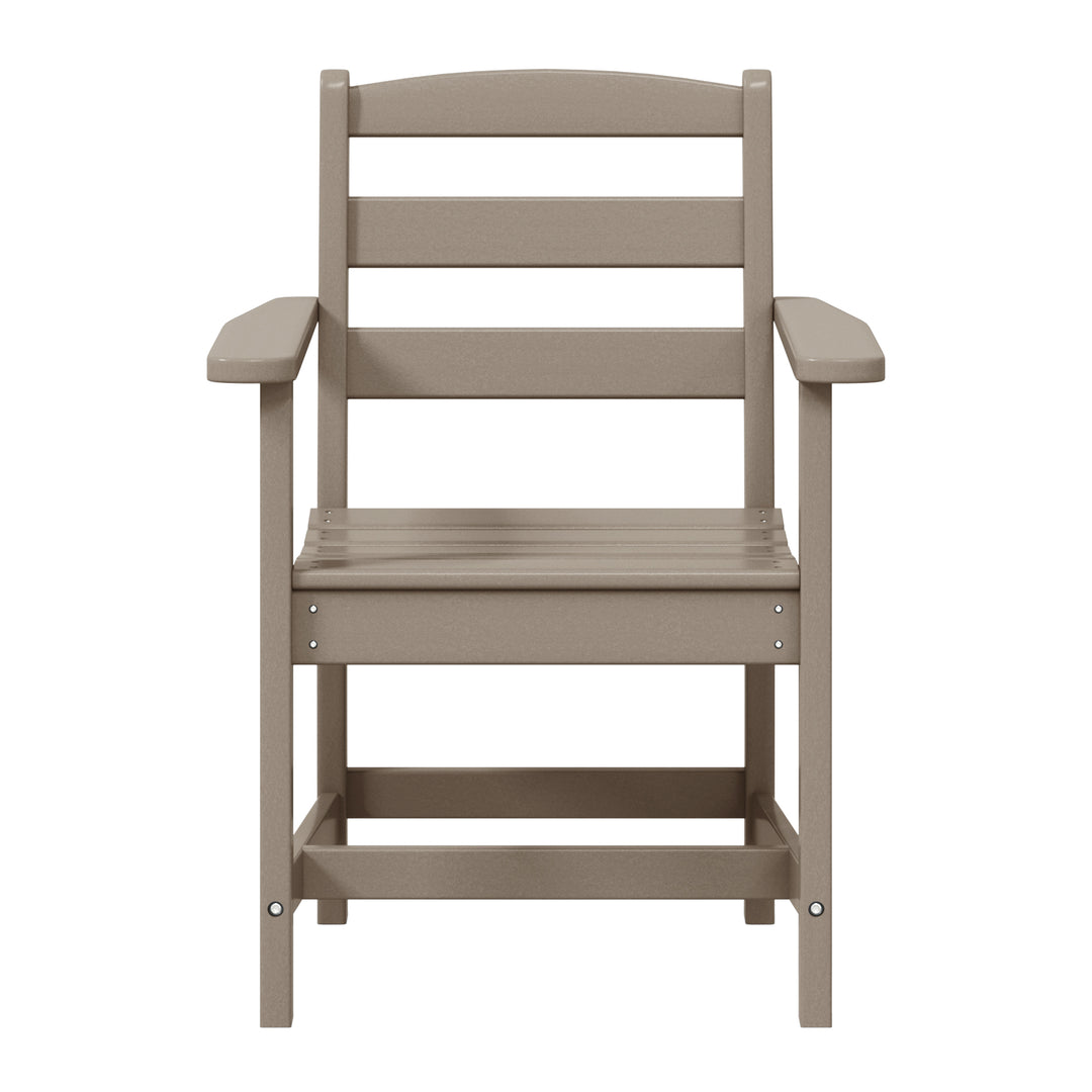 Ashore Outdoor HDPE Patio Classic Dining Arm Chair