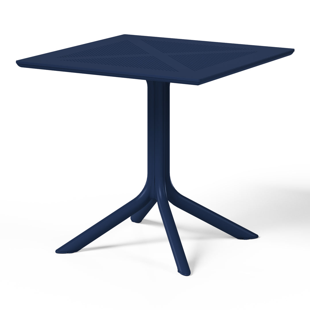 Playa 5-Piece Modern Square Patio Dining Table Set with Stackable Patio Dining Chairs