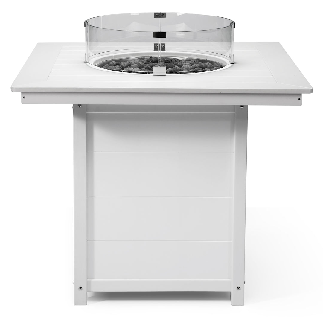 Helios 42" Modern Outdoor Patio Gas Propane Square Fire Pit Table