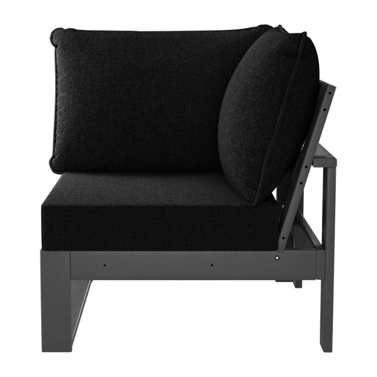 Outdoor HDPE Sectional Corner Sofa Seat with Water-Proof Cushions